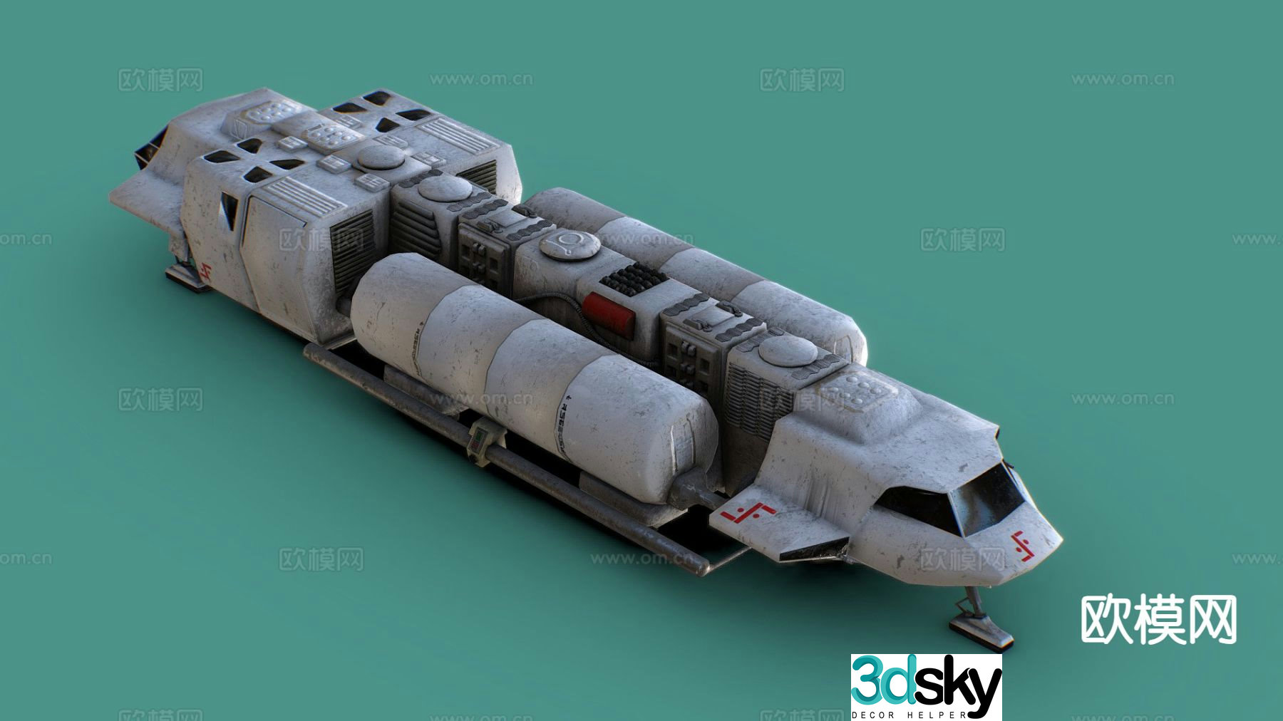 space vehicle battleship 3d model