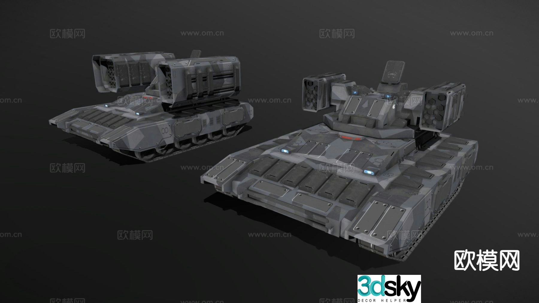 sci-fi launcher 3d model