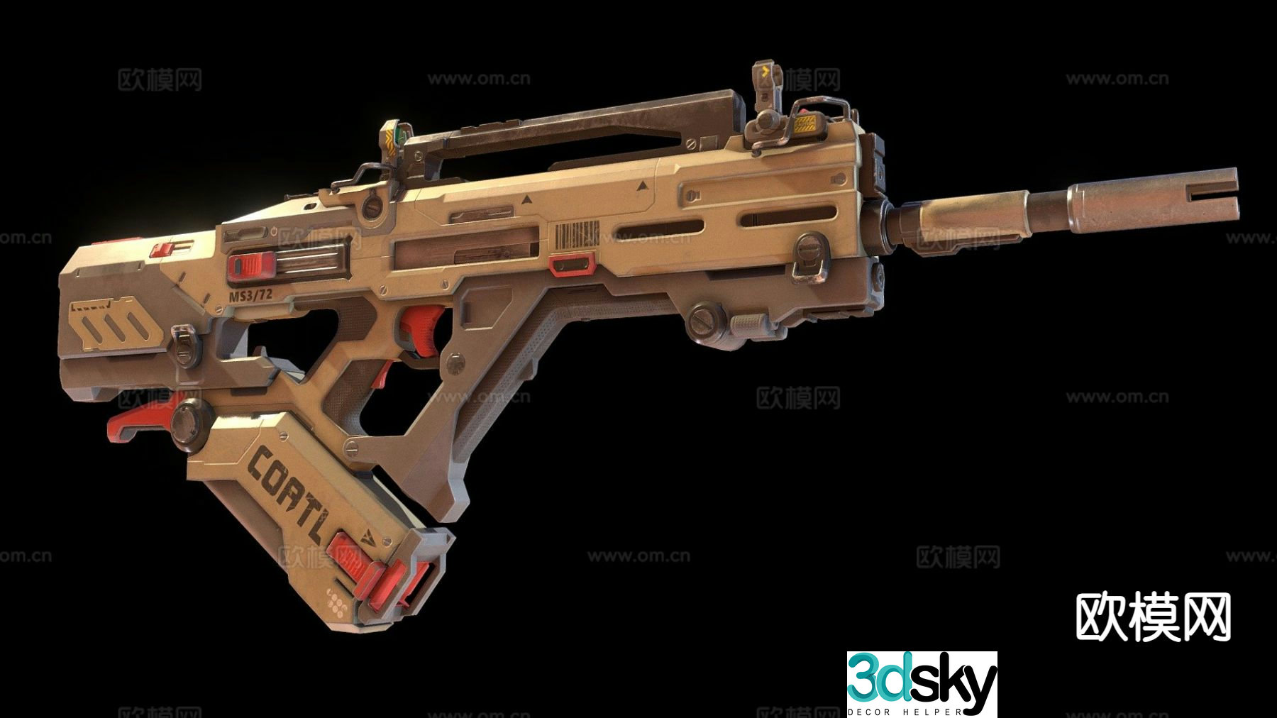 Coatl assault rifle 3d model