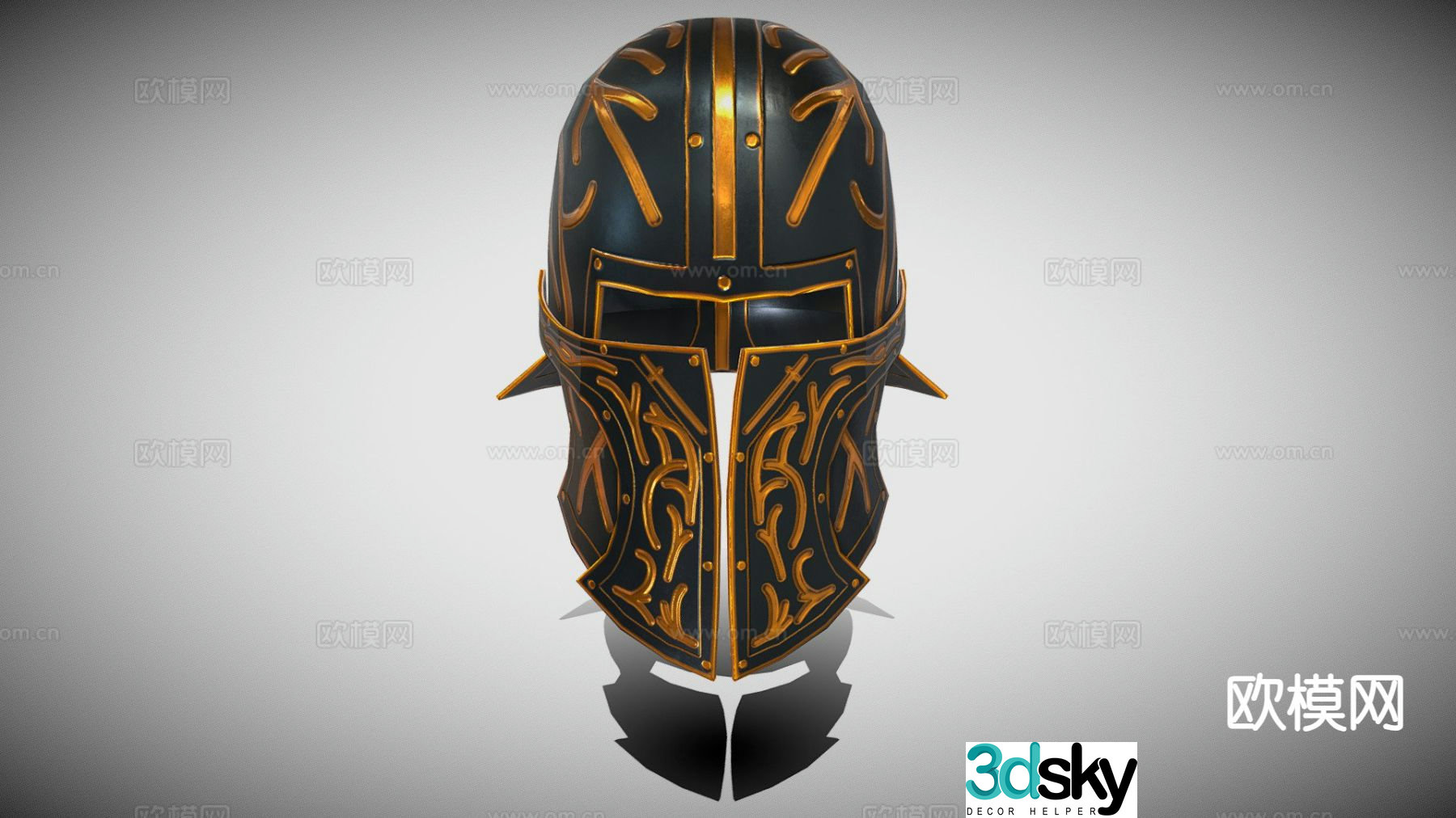 fantasy human helmet 3d model