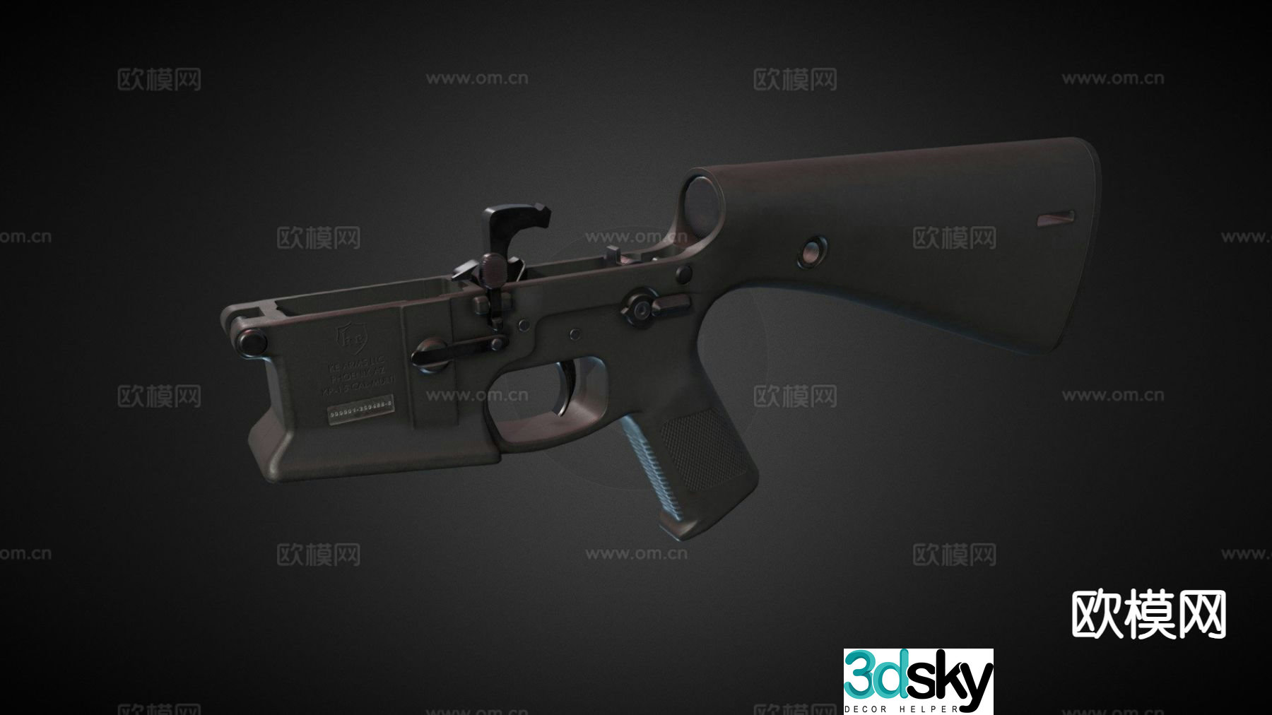 Firearms accessories pistol 3d model