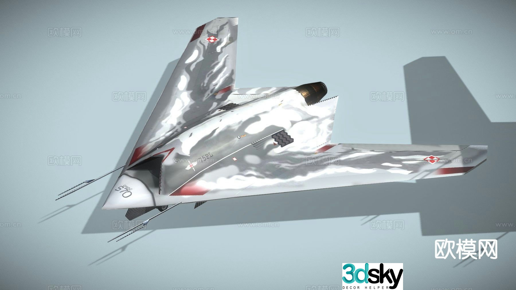 aircraft fighter bomber reconnaissance aircraft 3d model