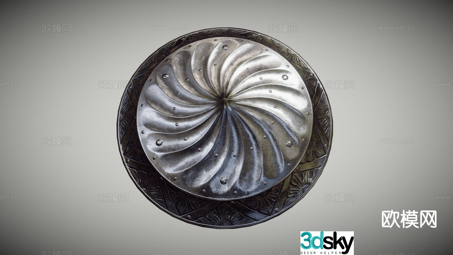 renaissance shield 3d model