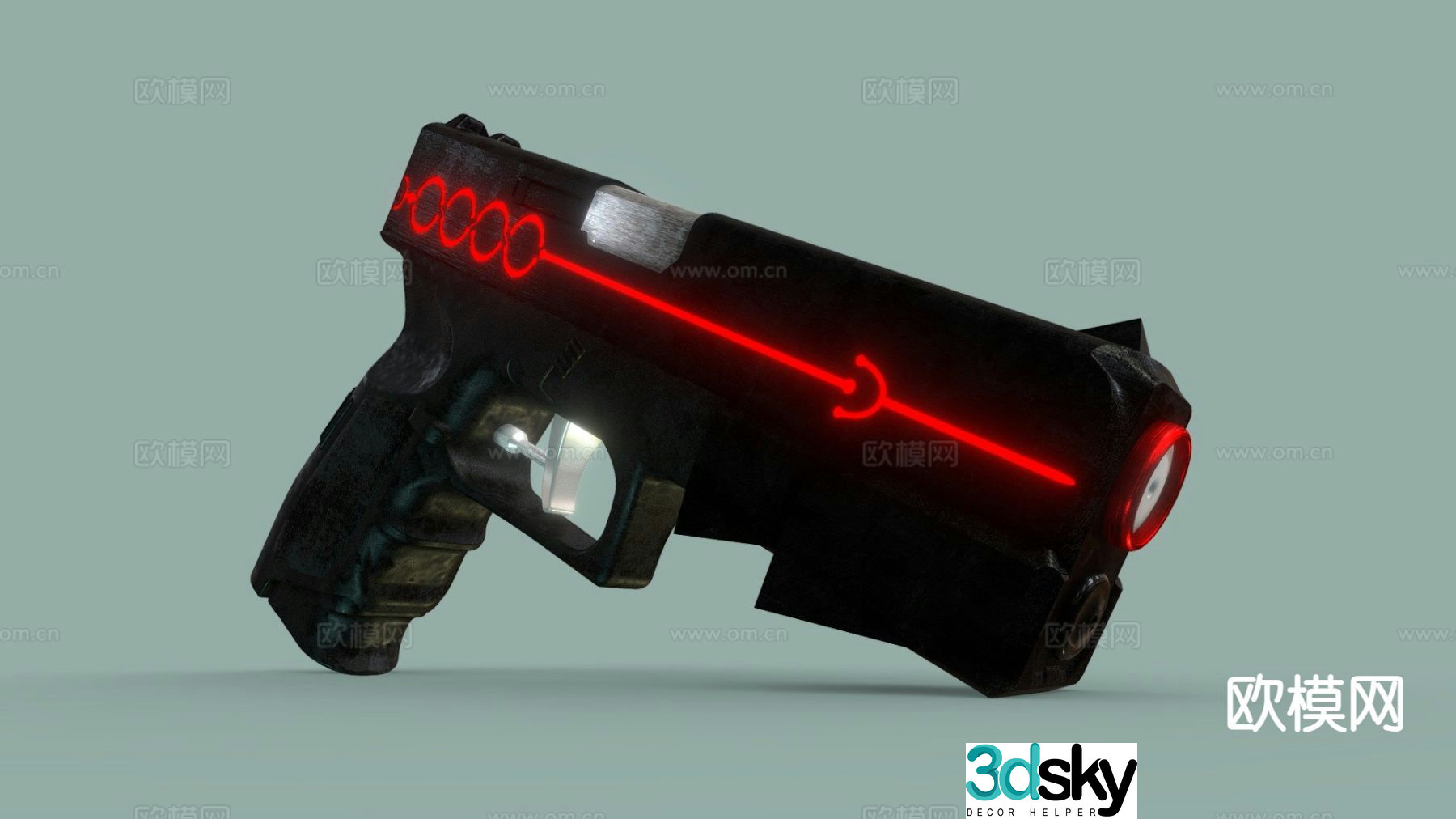 Secker Morgan pistol 3d model