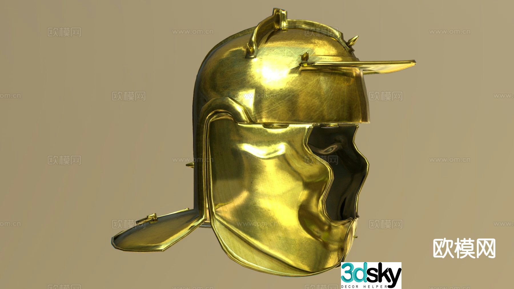 roman helmet 3d model