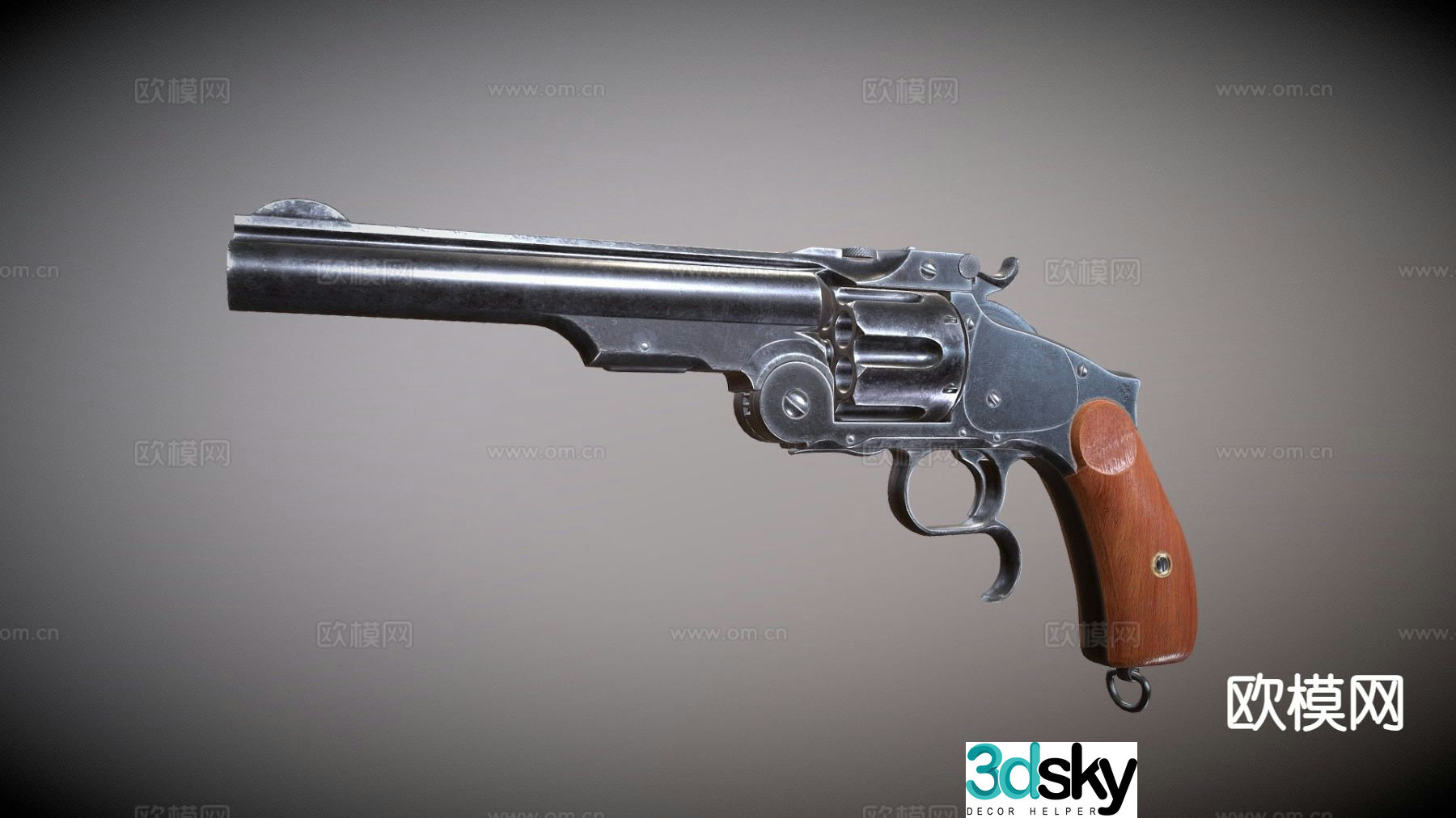 revolver 3d model