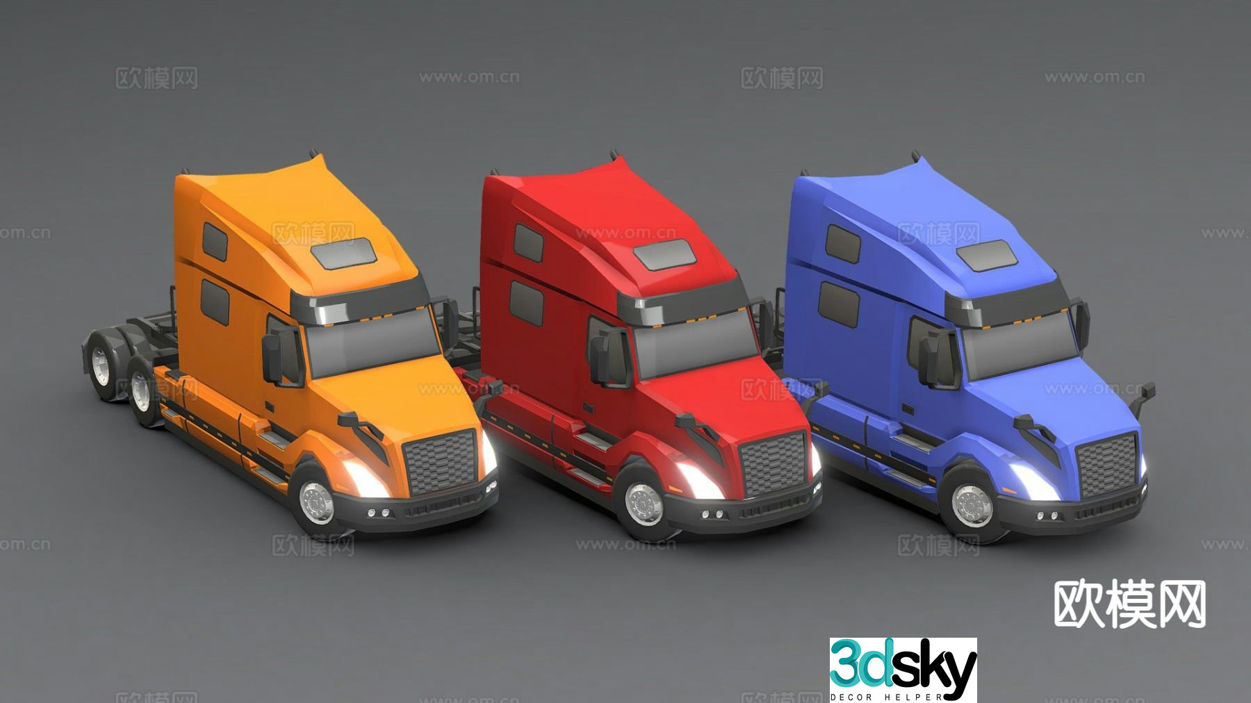 volvo group truck 3d model