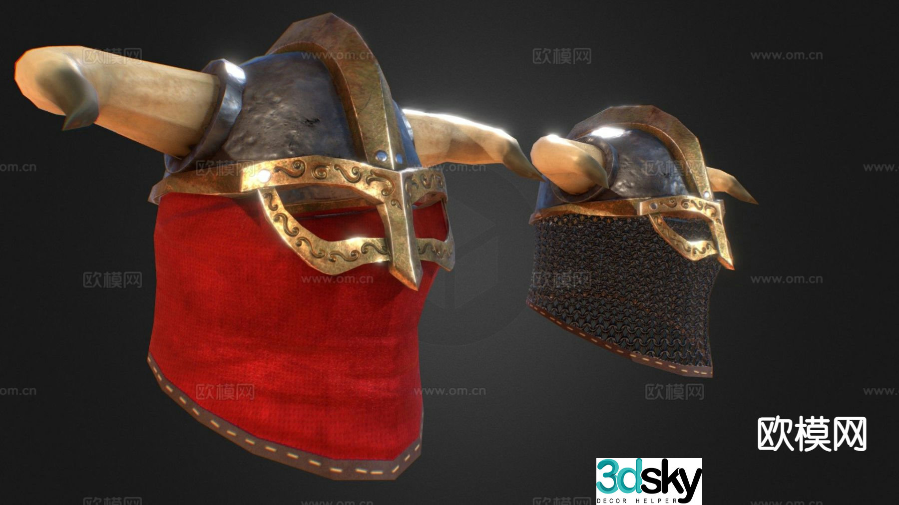 viking helmet 3d model