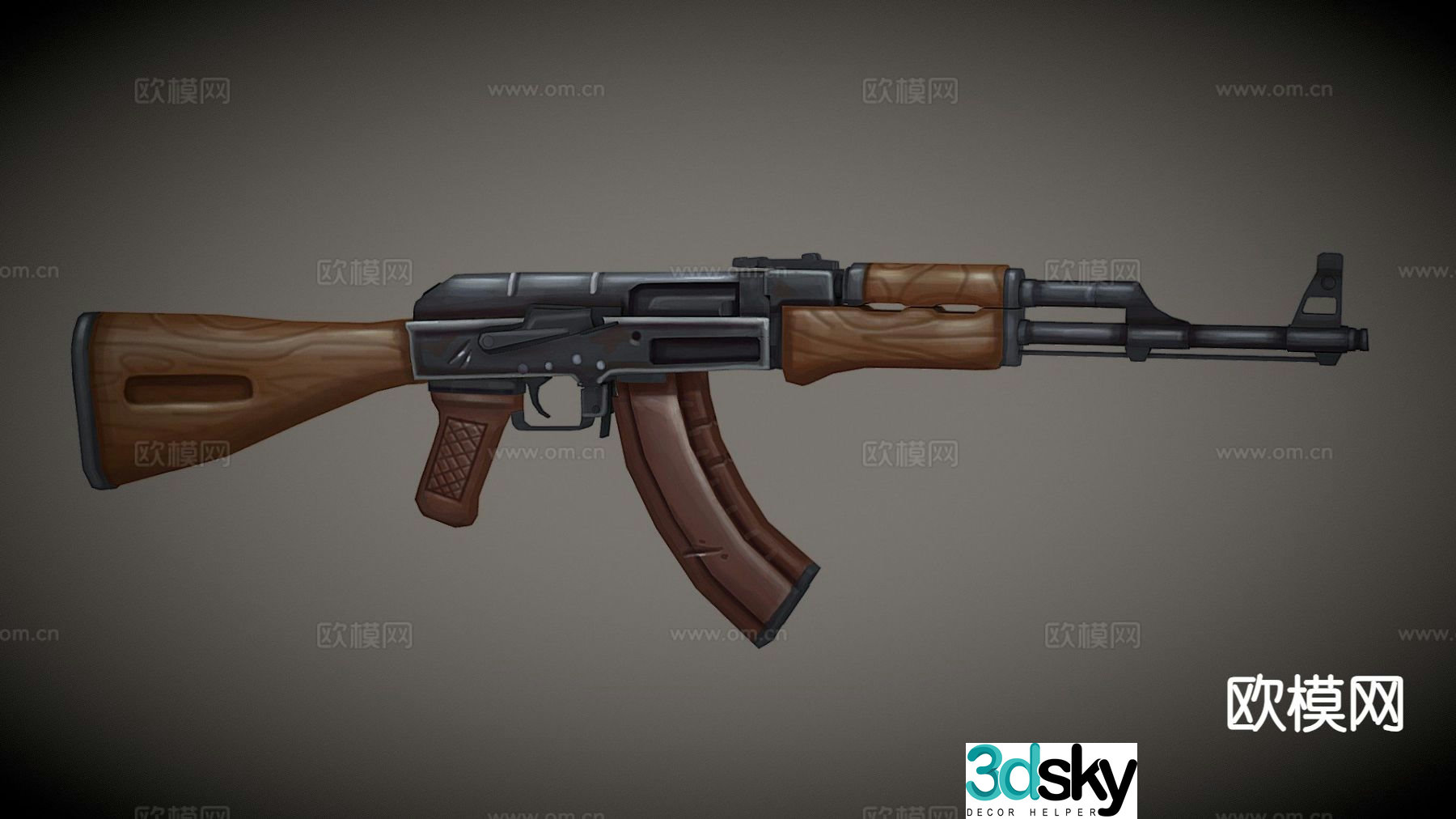 AK47 rifle 3d model