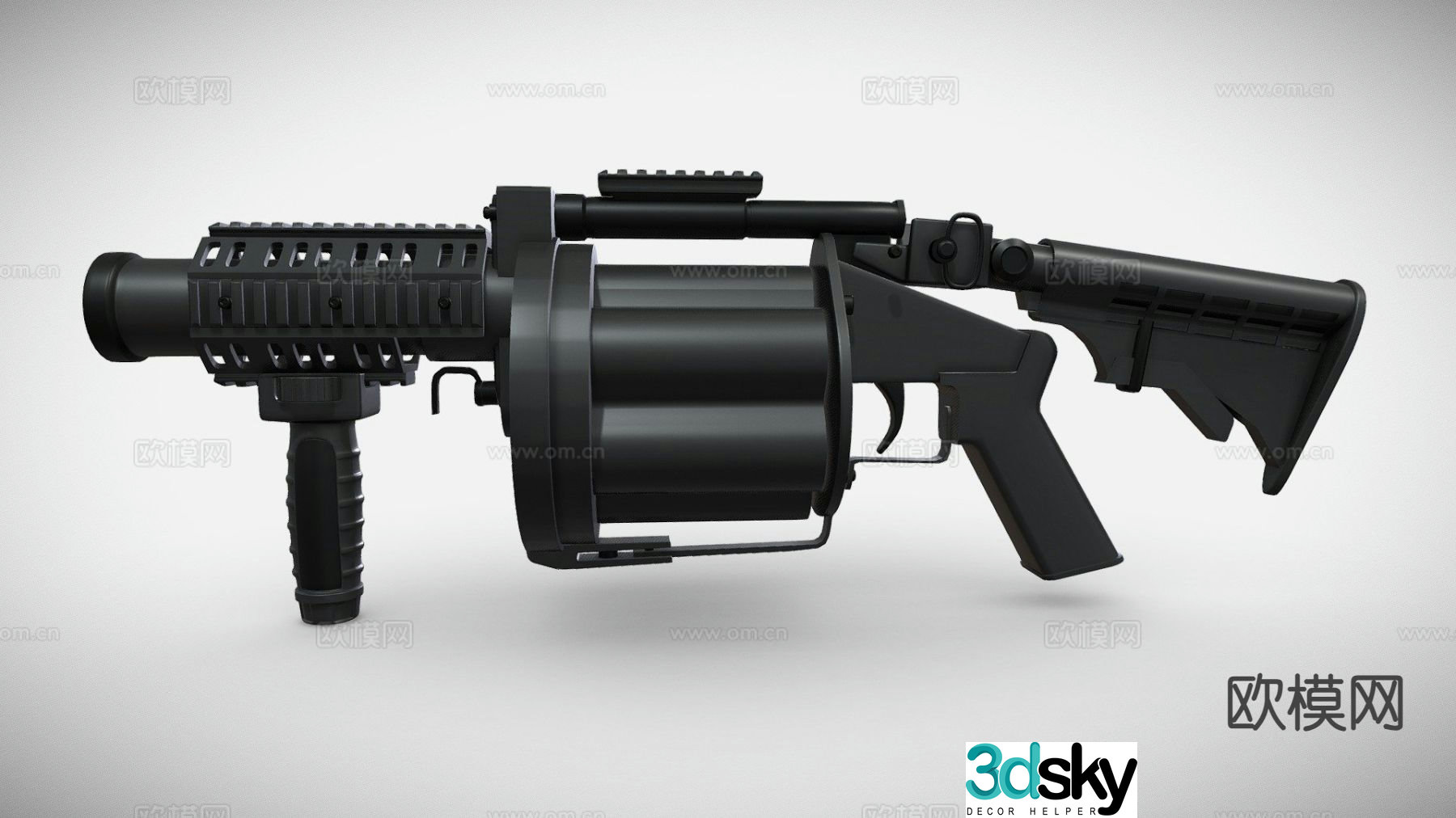 machine gun firearm 3d model