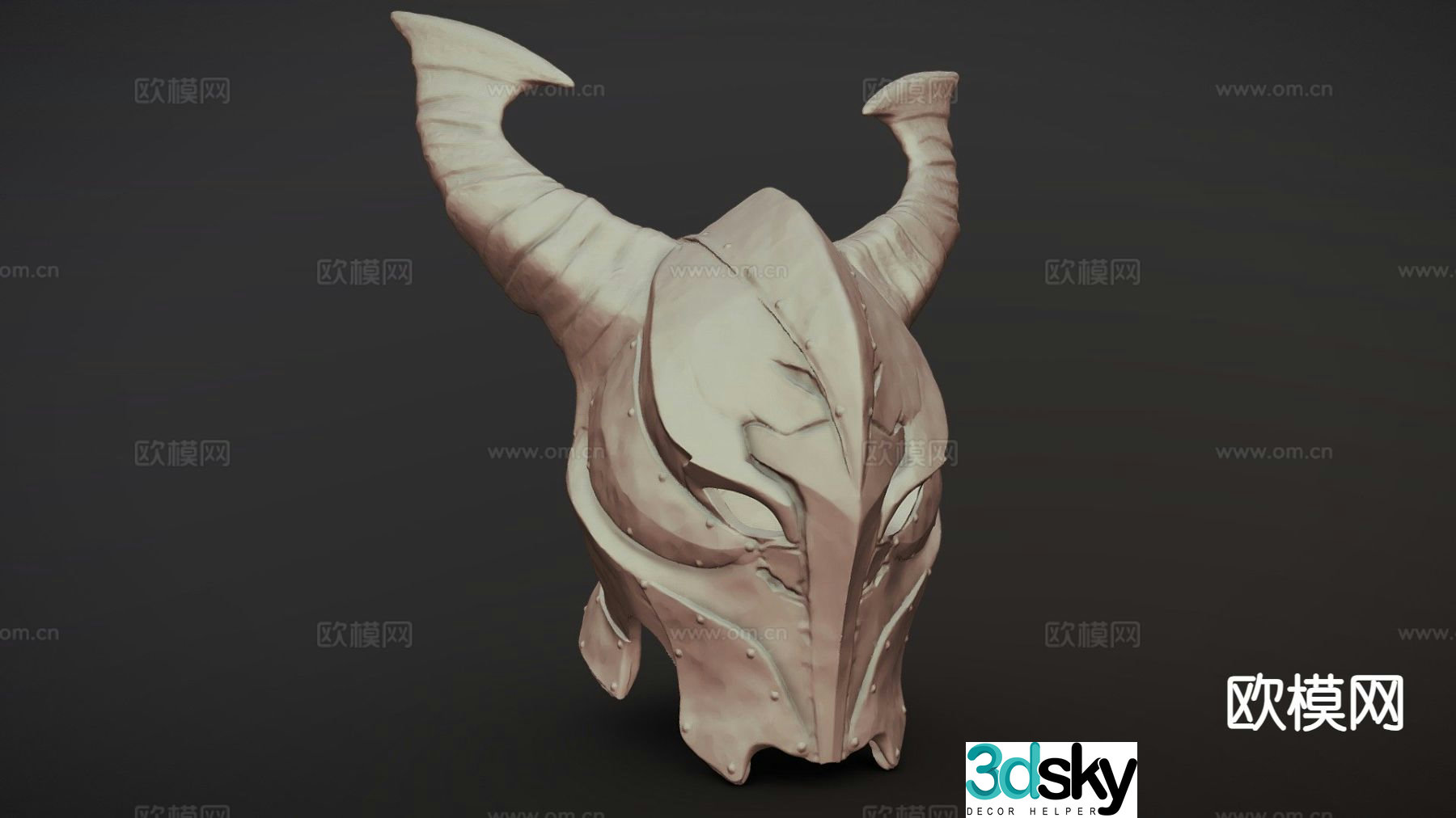 European helmet medieval helmet sheep head 3d model