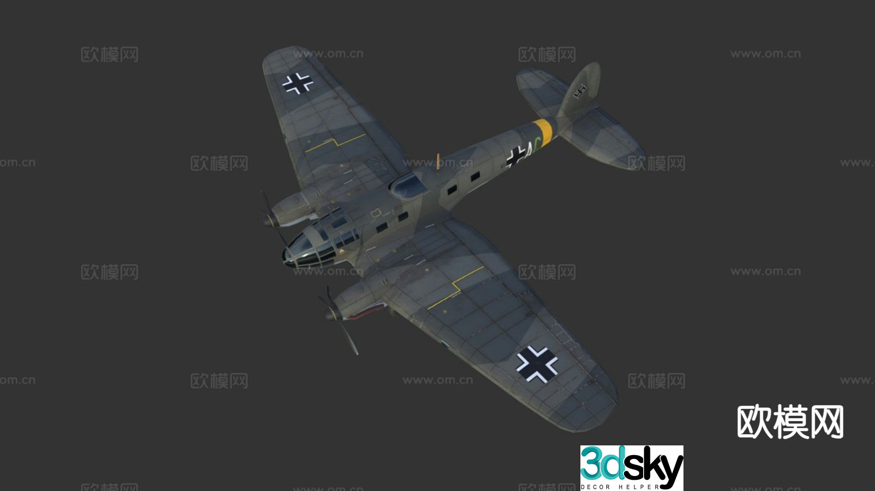 aircraft fighter reconnaissance plane bomber 3d model