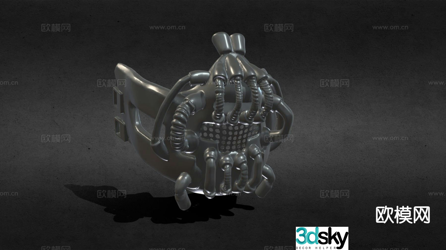 Batman style isolation mask 3d model