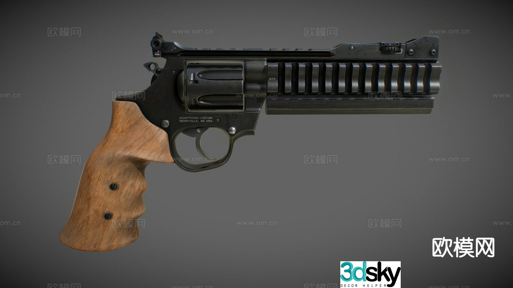 magnum revolver 3d model