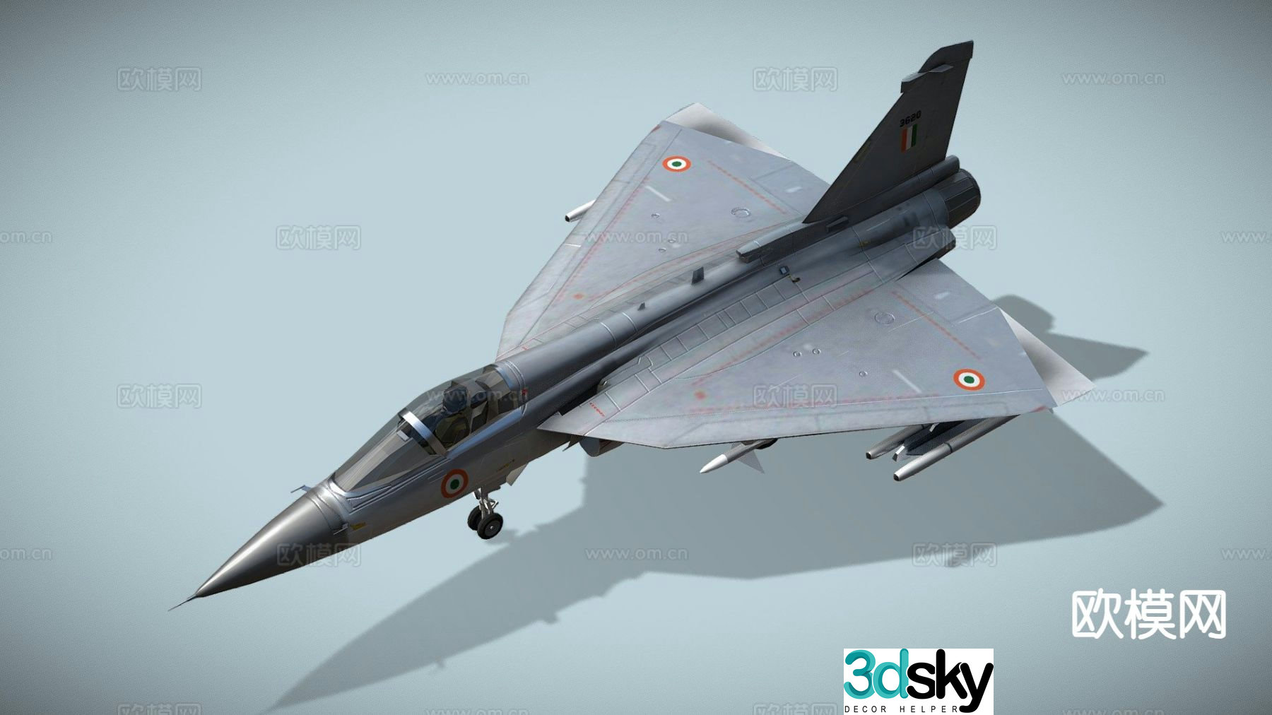 military aircraft fighter bomber 3d model