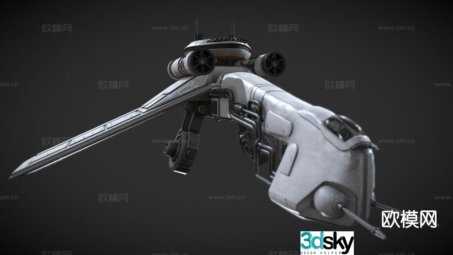 star wars gunship 3d model