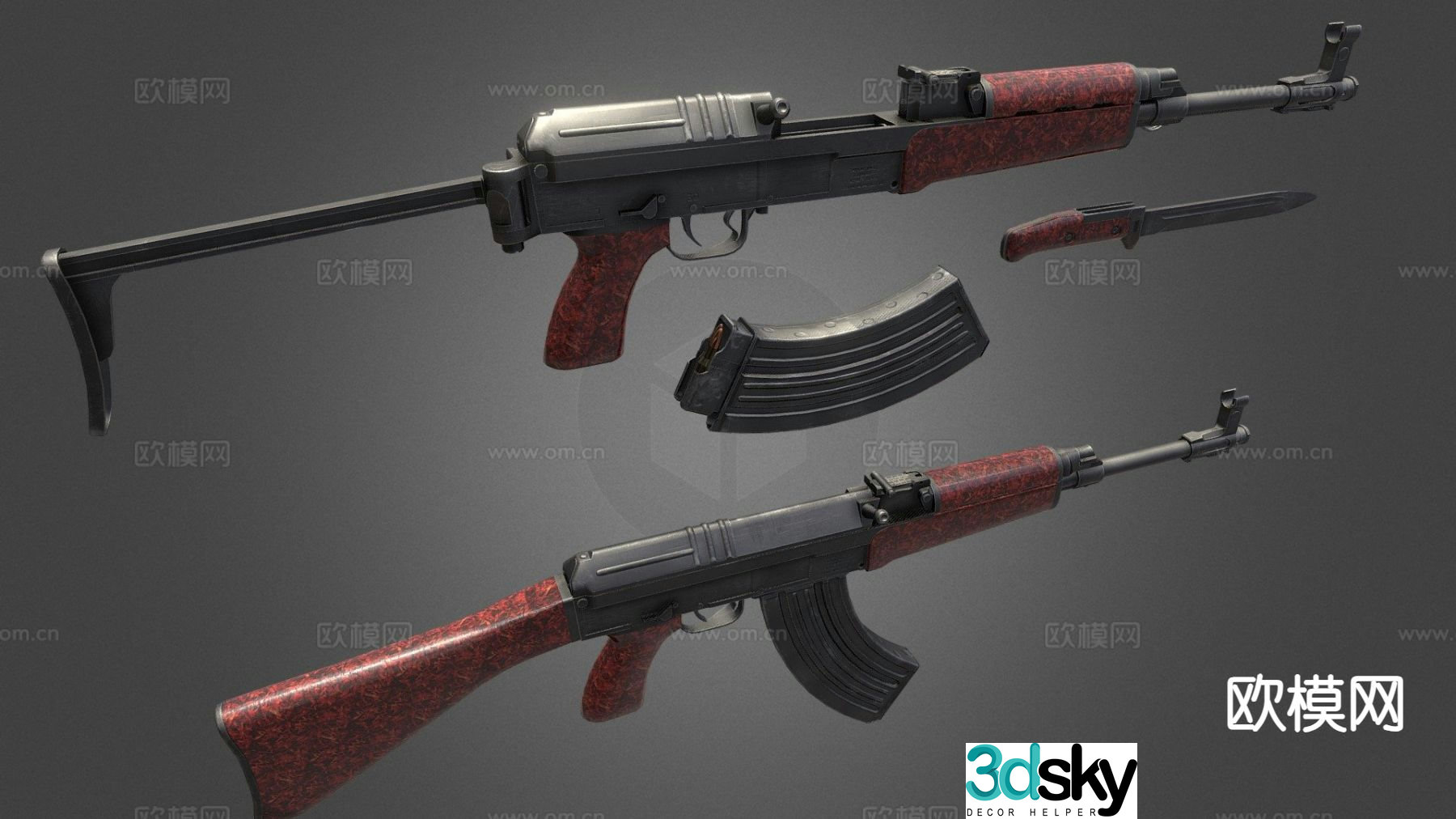 VZ.58P-VZ.58V rifle firearm firearm weapon 3d model