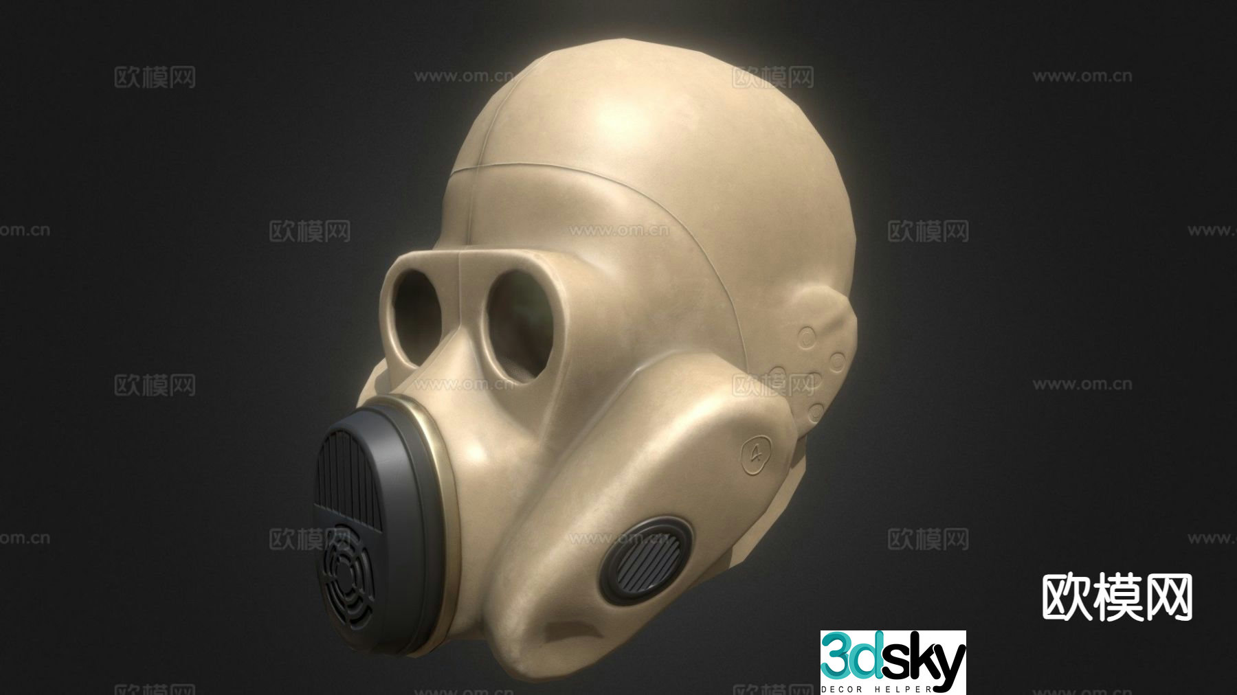 gas mask face mask 3d model