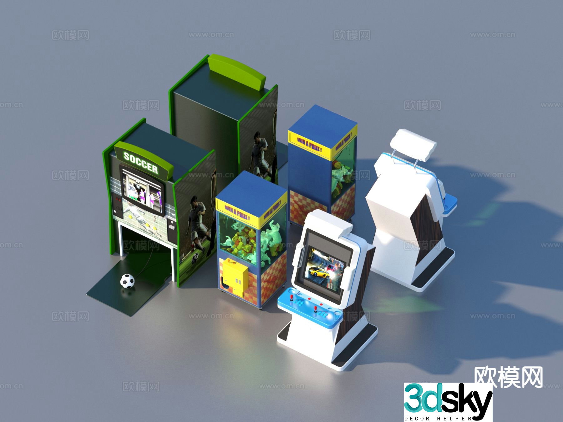 Game console arcade 3d model