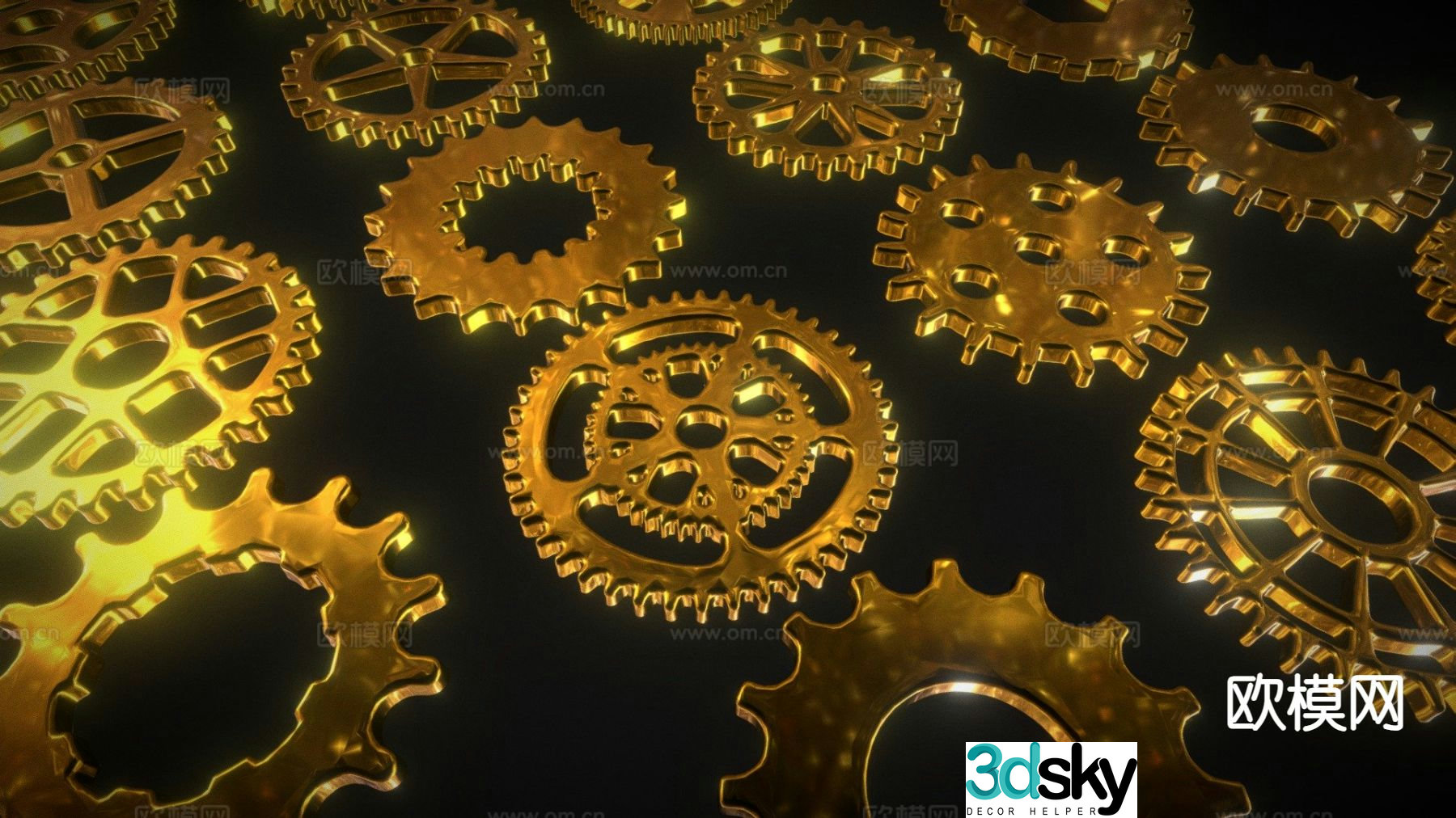 industrial parts gear machinery parts 3d model
