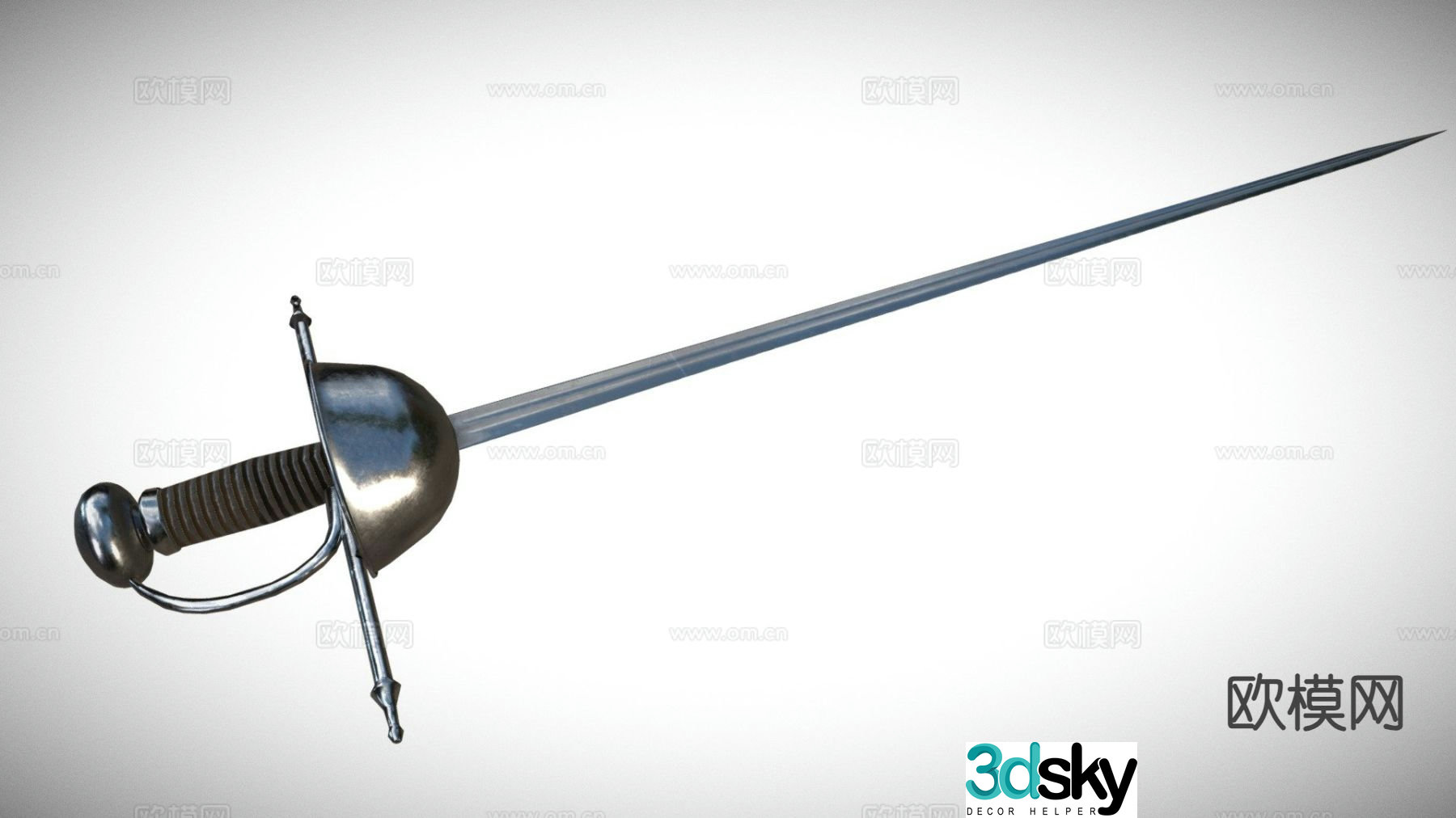 Spanish cup handle rapier 3d model