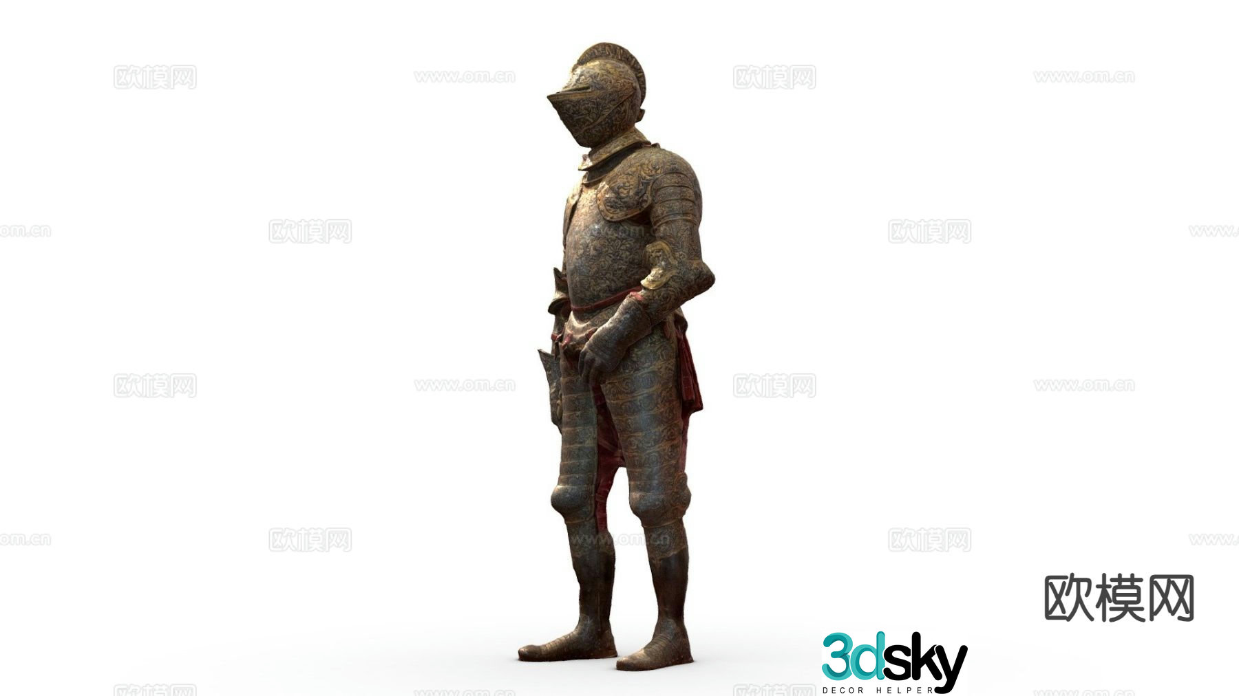 Knight armor suit 3d model