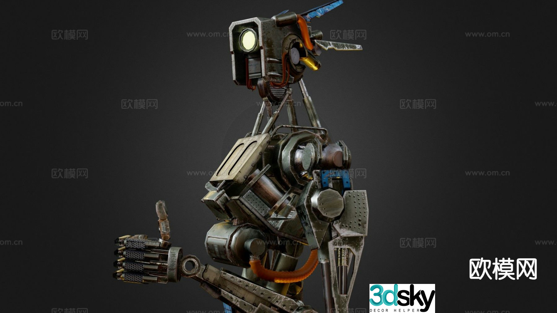 Abandoned robot 3d model