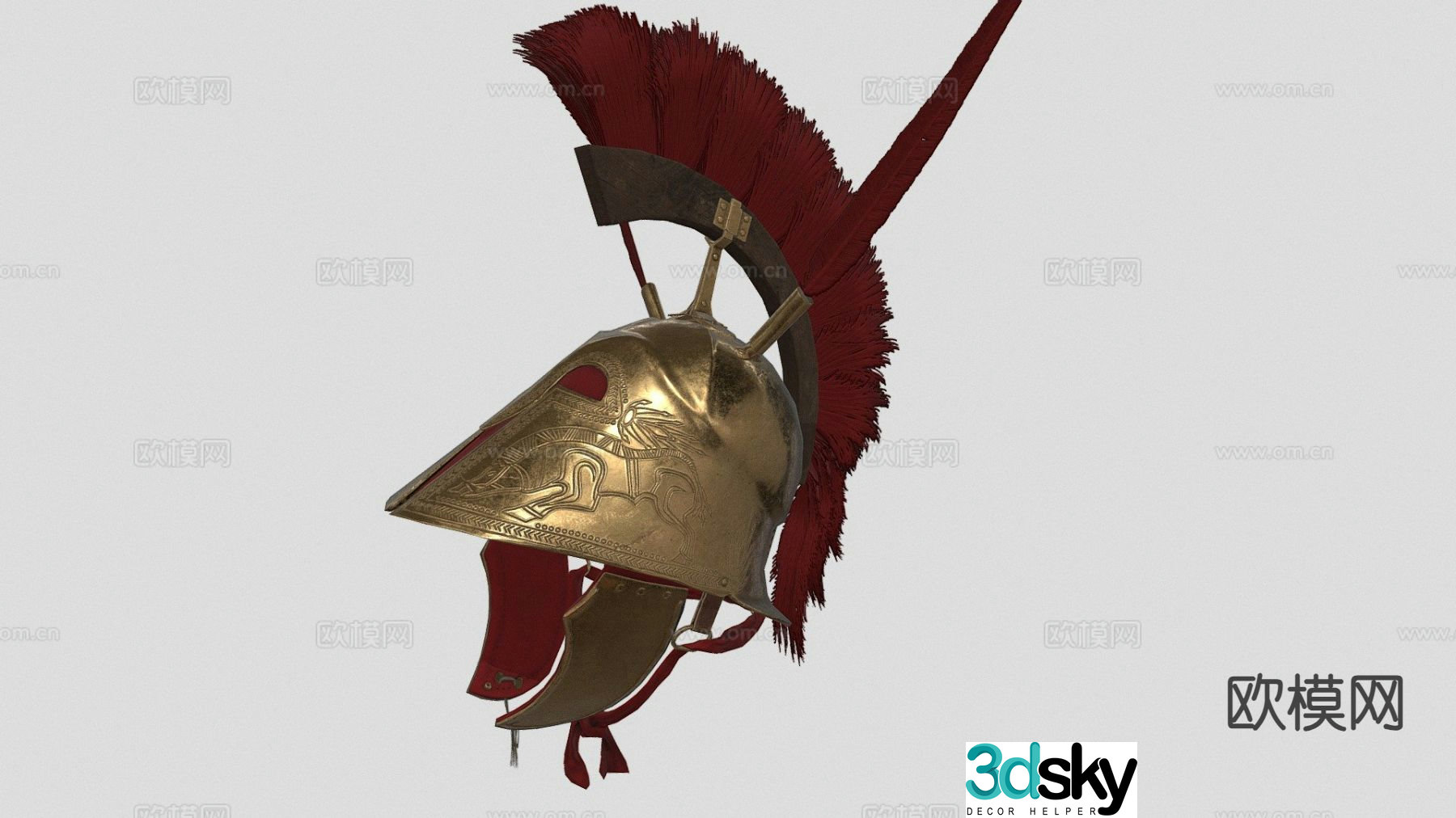 roman helmet 3d model