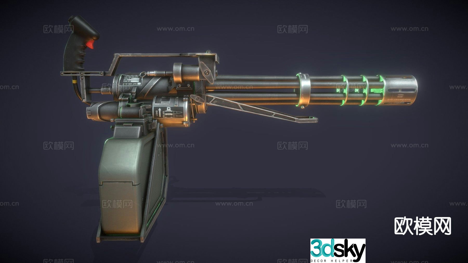 Apocalypse weapons gatling gun gun 3d model