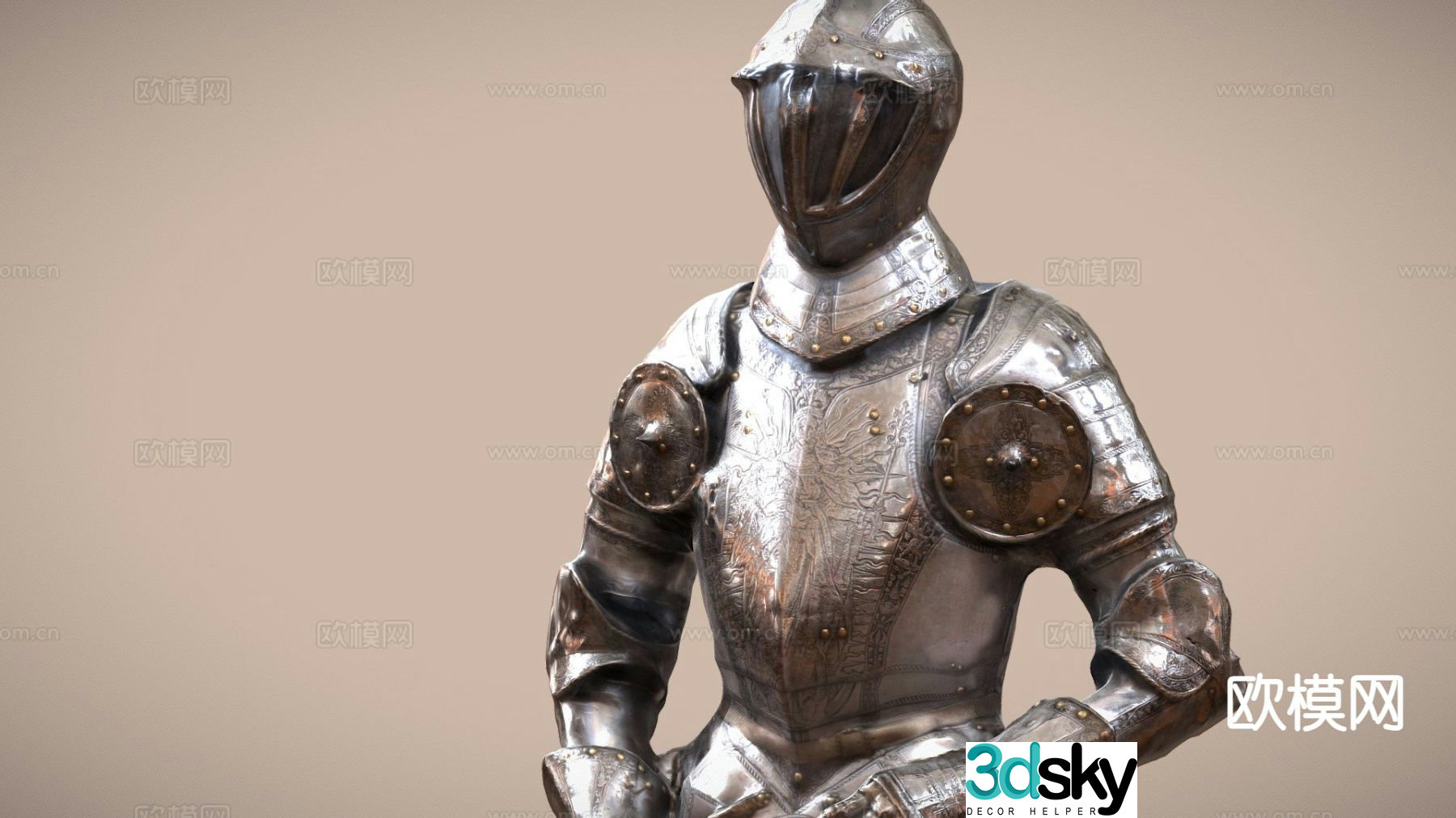 knight armor 3d model