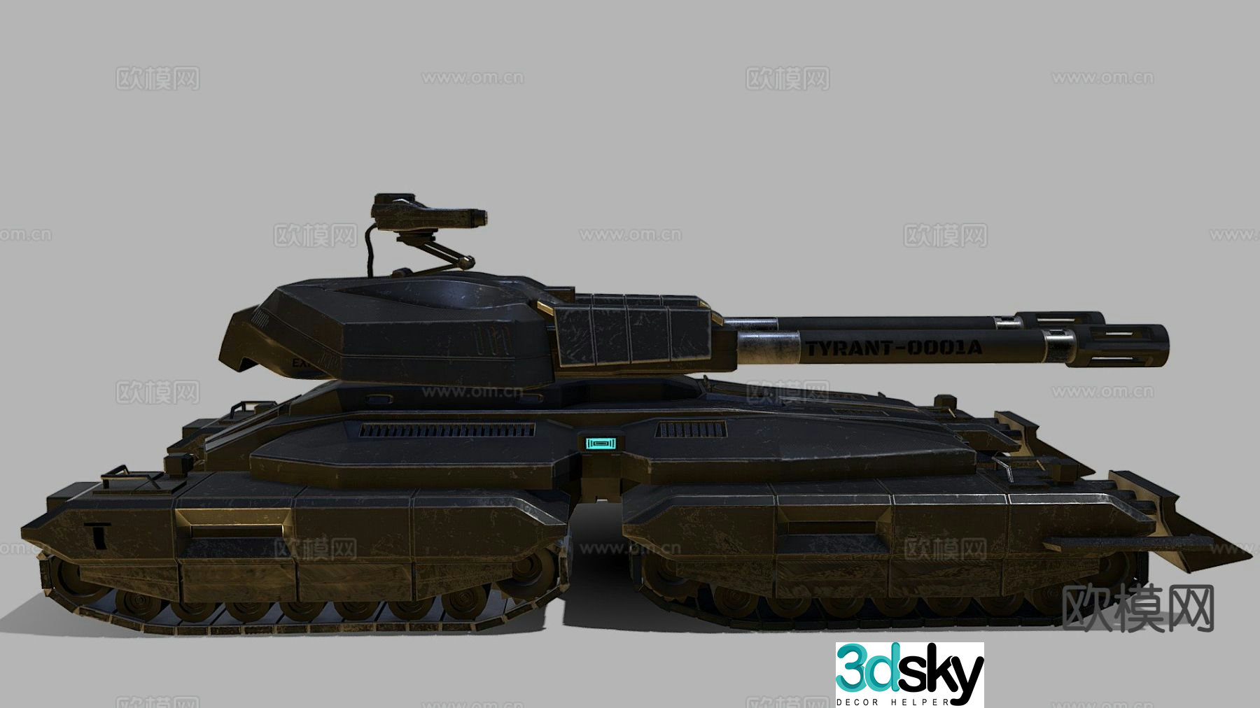 Heavy tank armored vehicle tracked vehicle 3d model