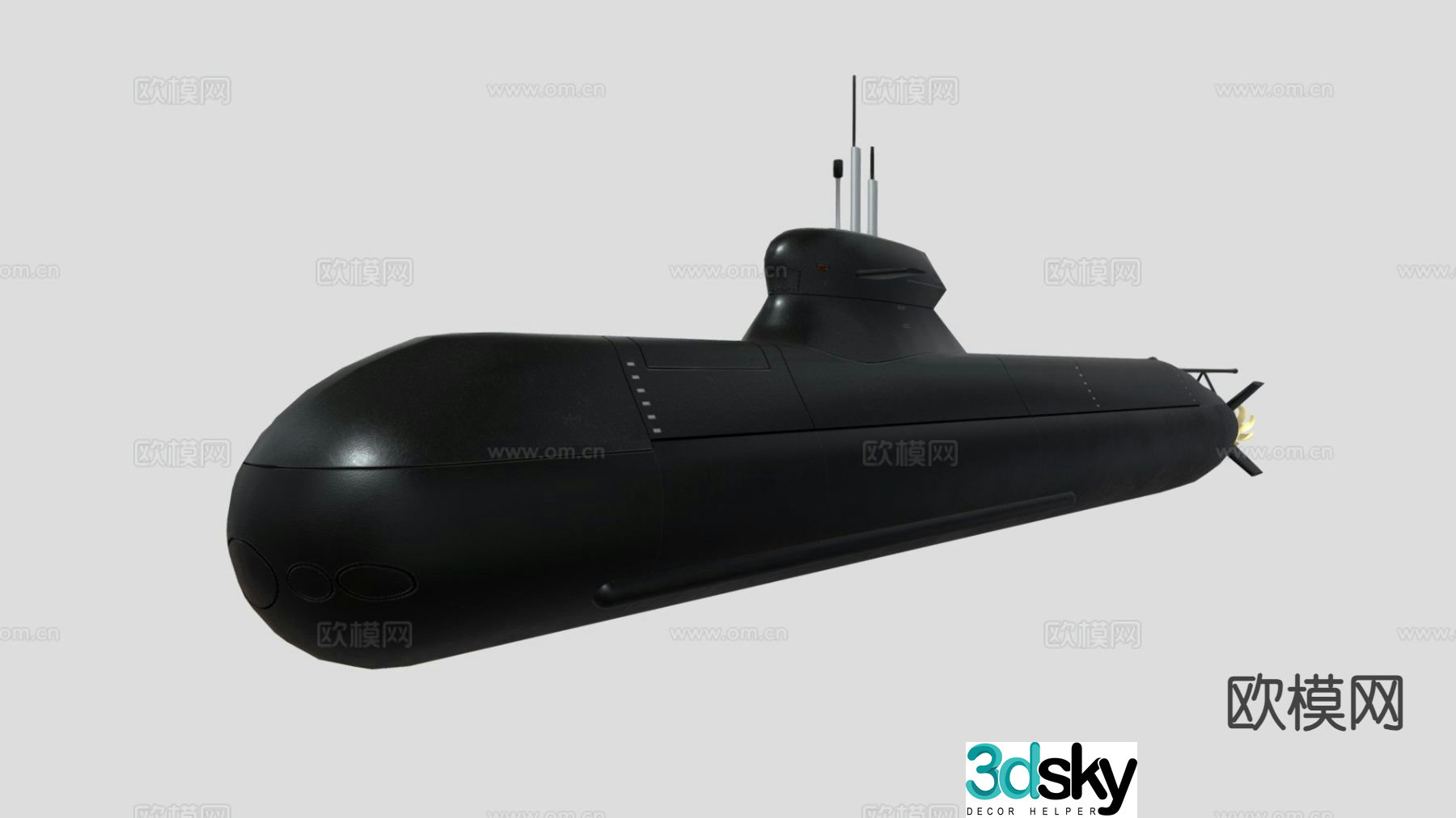 Nuclear submarine 3d model