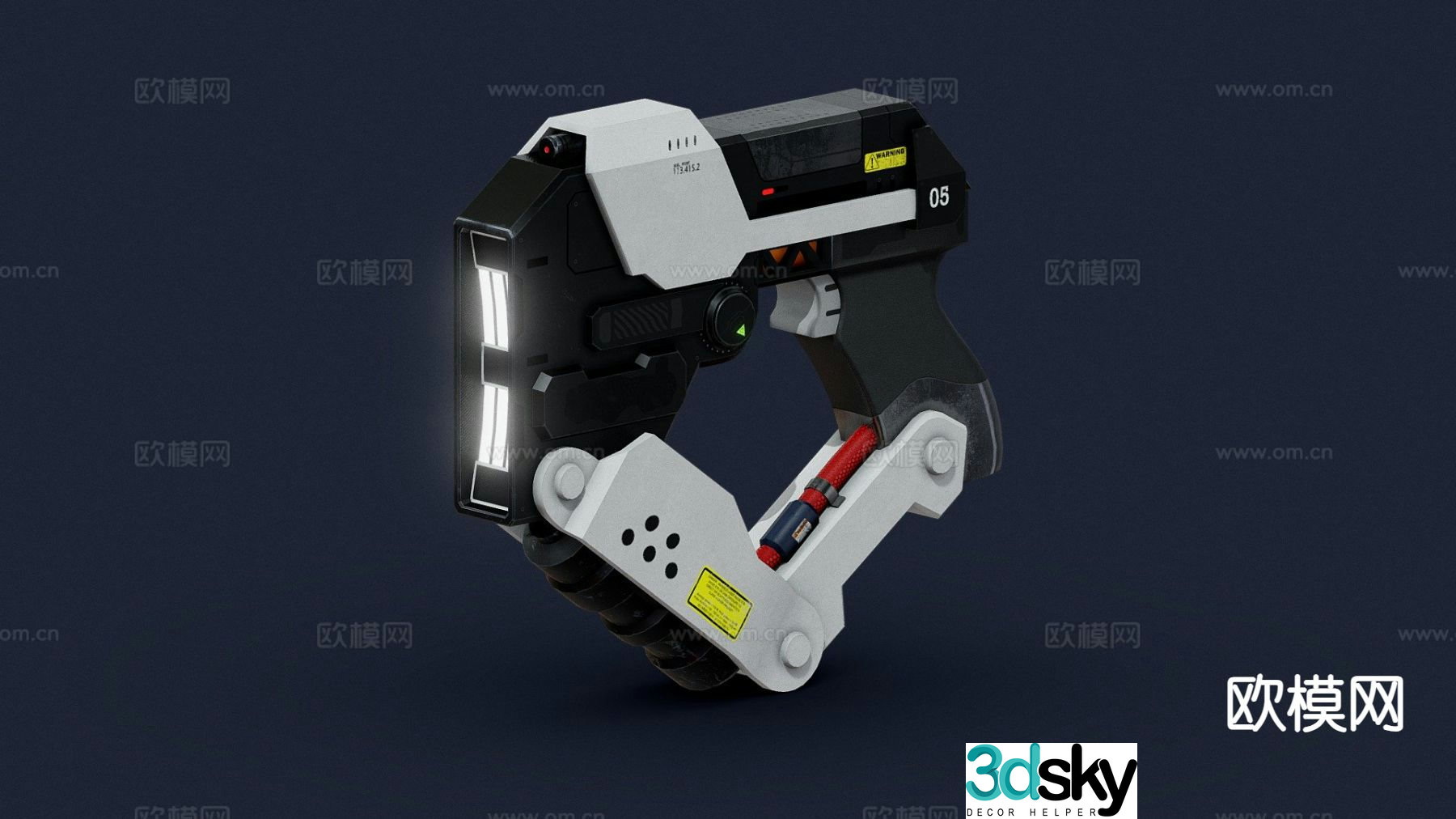 Sci-fi scanner gun 3d model