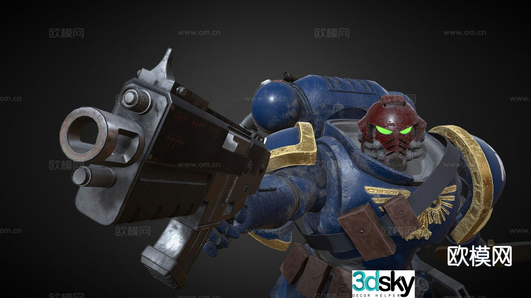 space navy robot 3d model