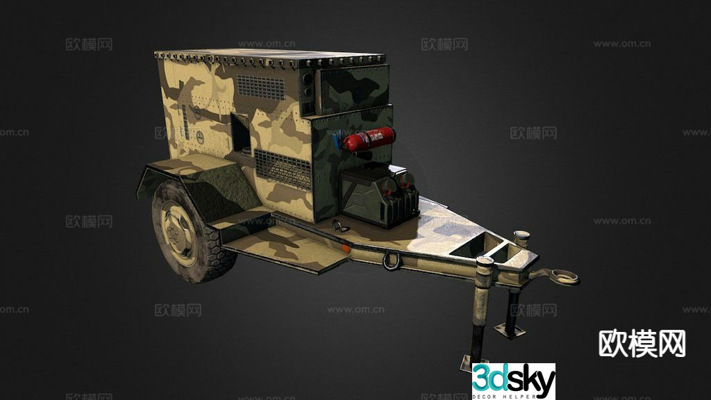 Military generator 3d model