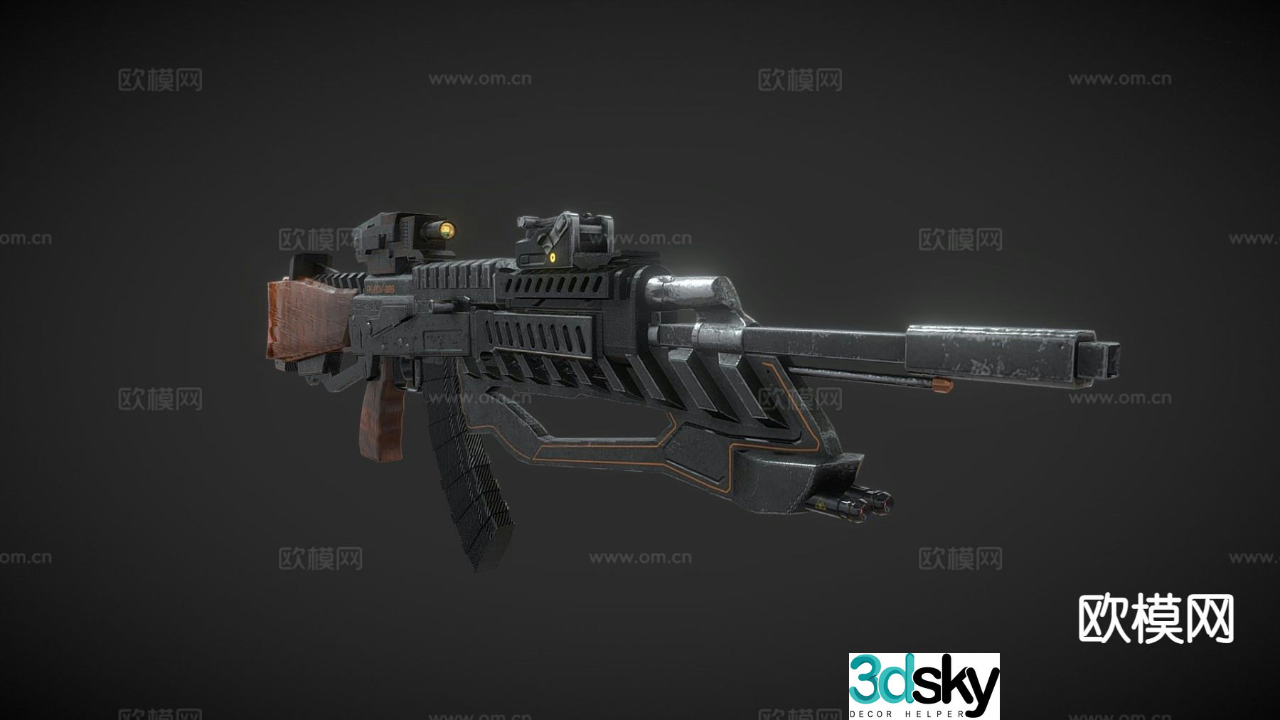 AK47 rifle 3d model