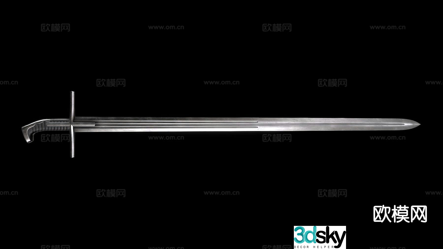 Hungarian style cavalry sword game weapon 3d model