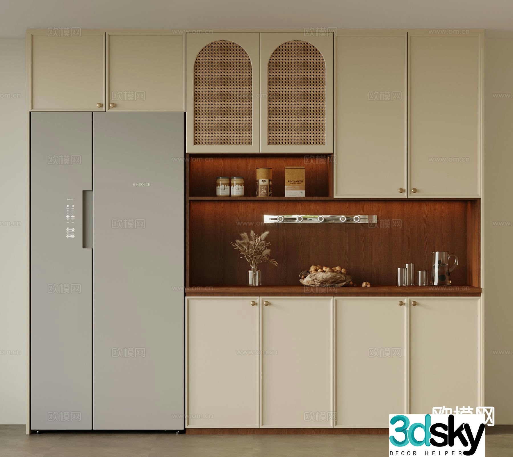 French sideboard 3D model
