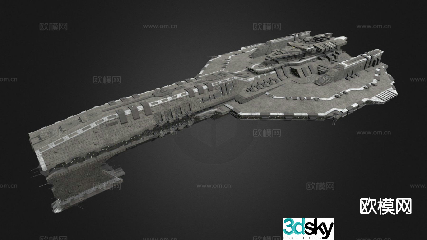 Keldabe class battleship 3d model