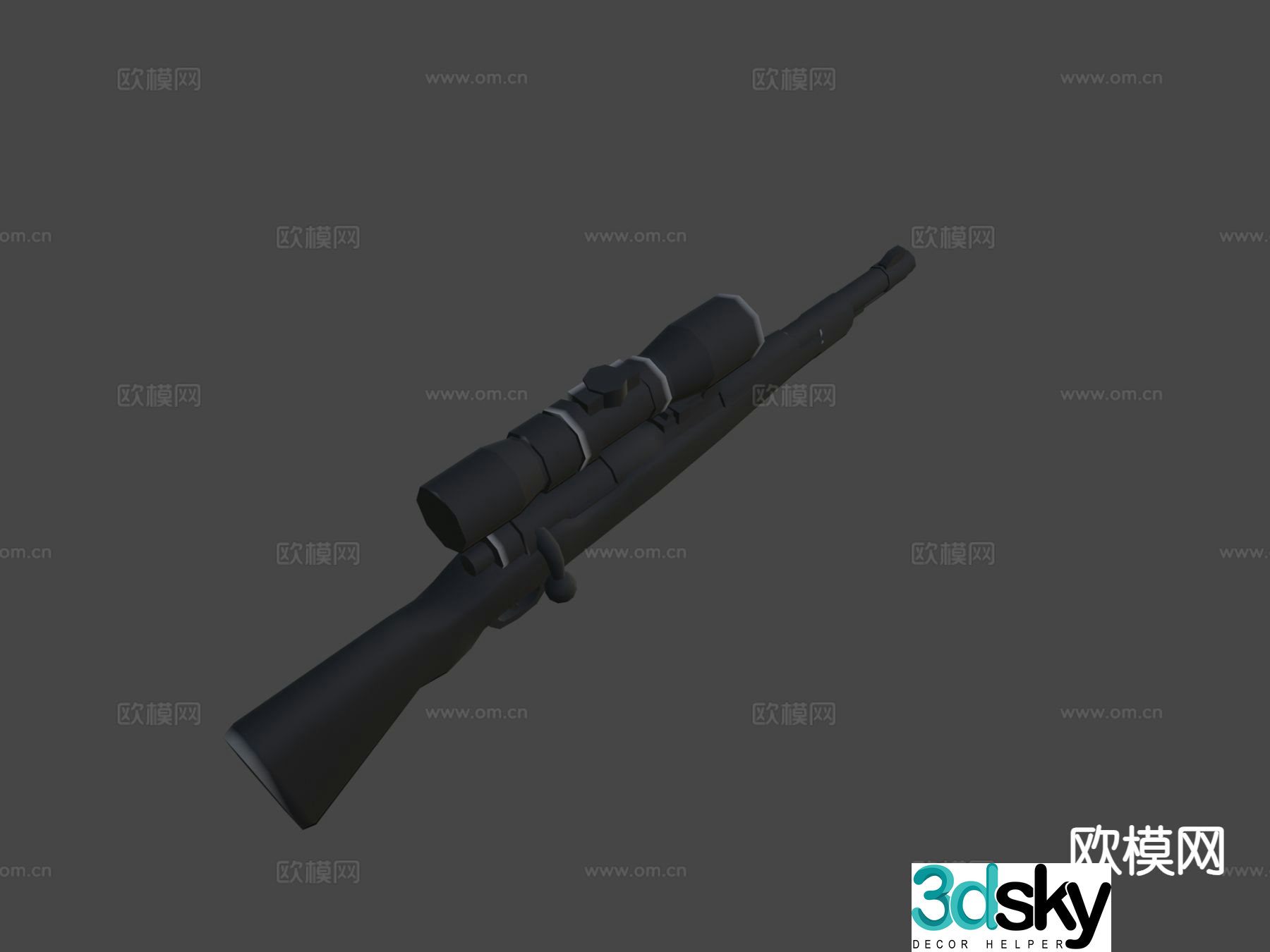 Mini sniper gun 3d model