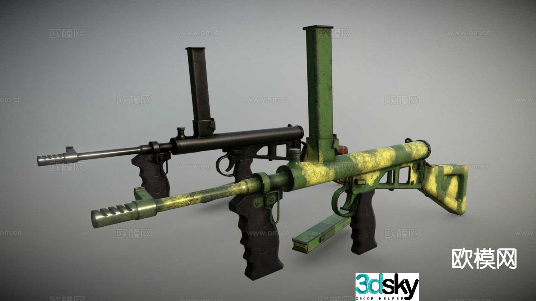 Owen submachine gun 3d model