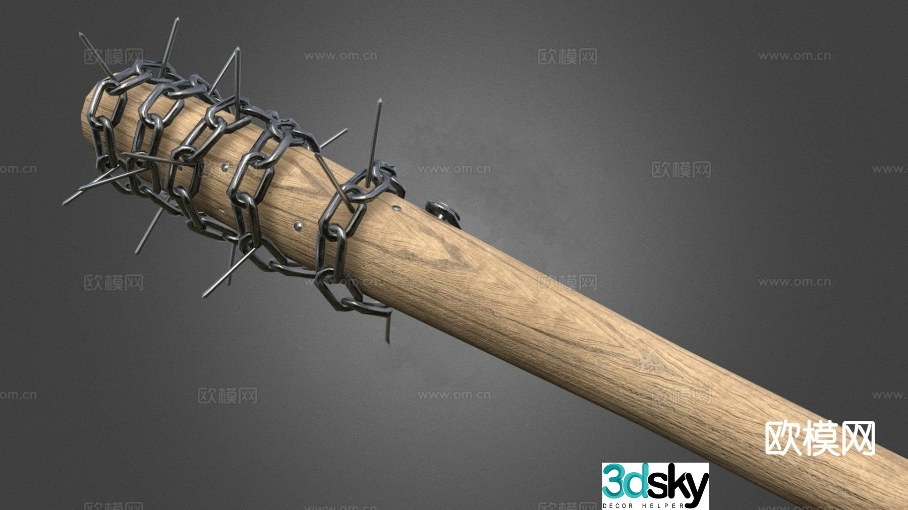 Melee baseball bat cold weapon 3d model