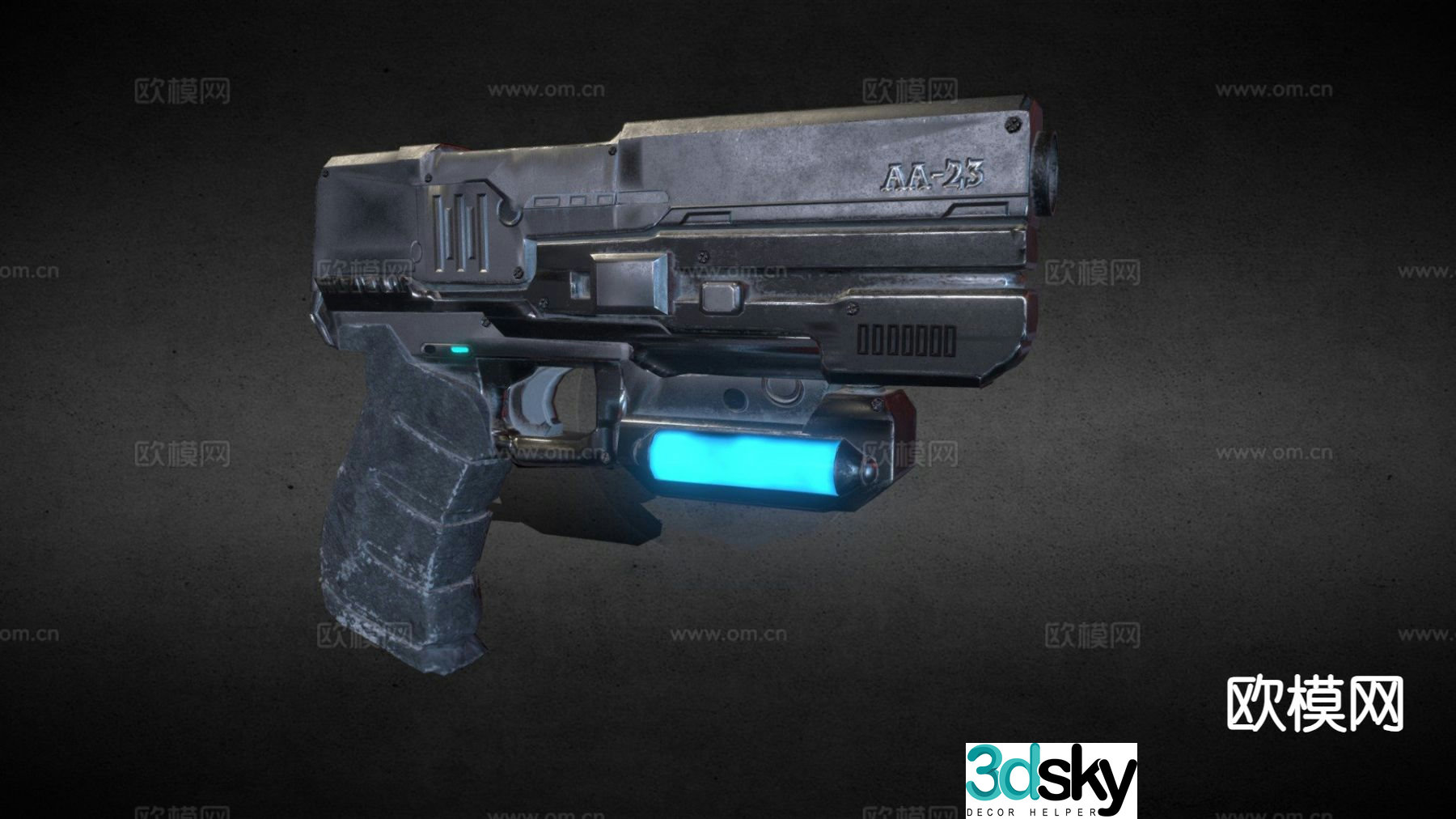 SCI-FI pistol 3d model