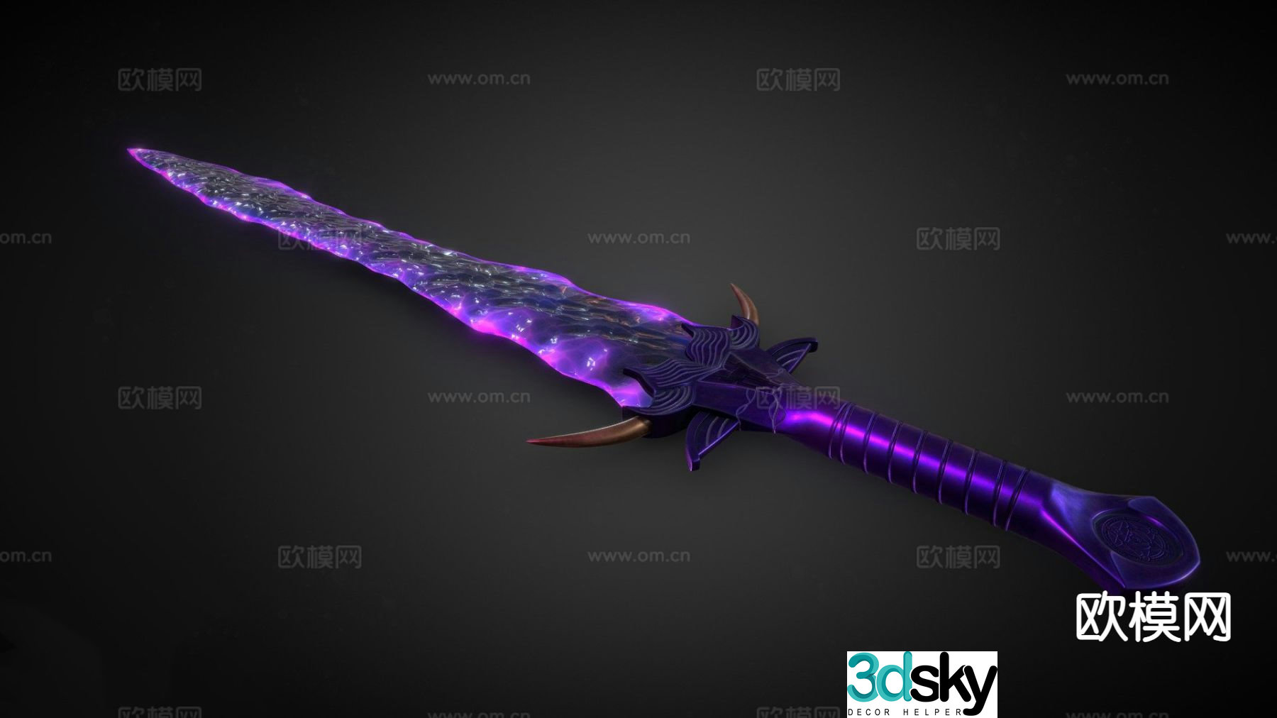 Game fantasy sword 3d model