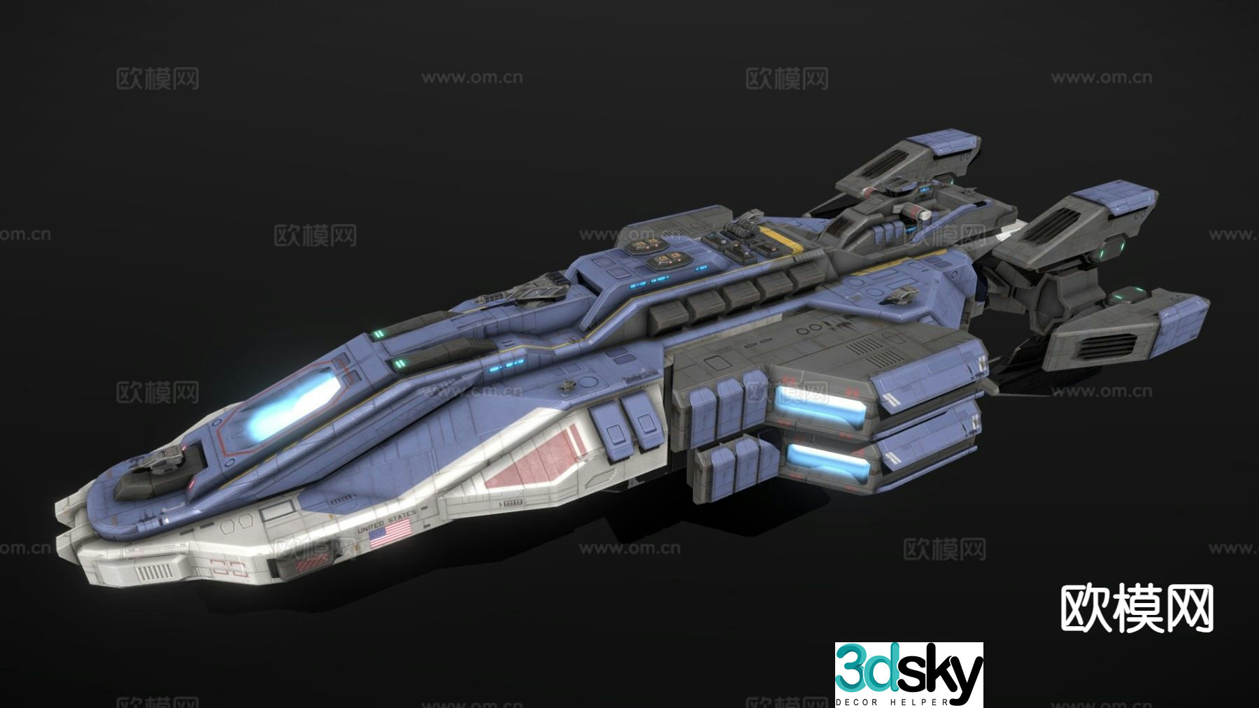 space aircraft carrier 3d model