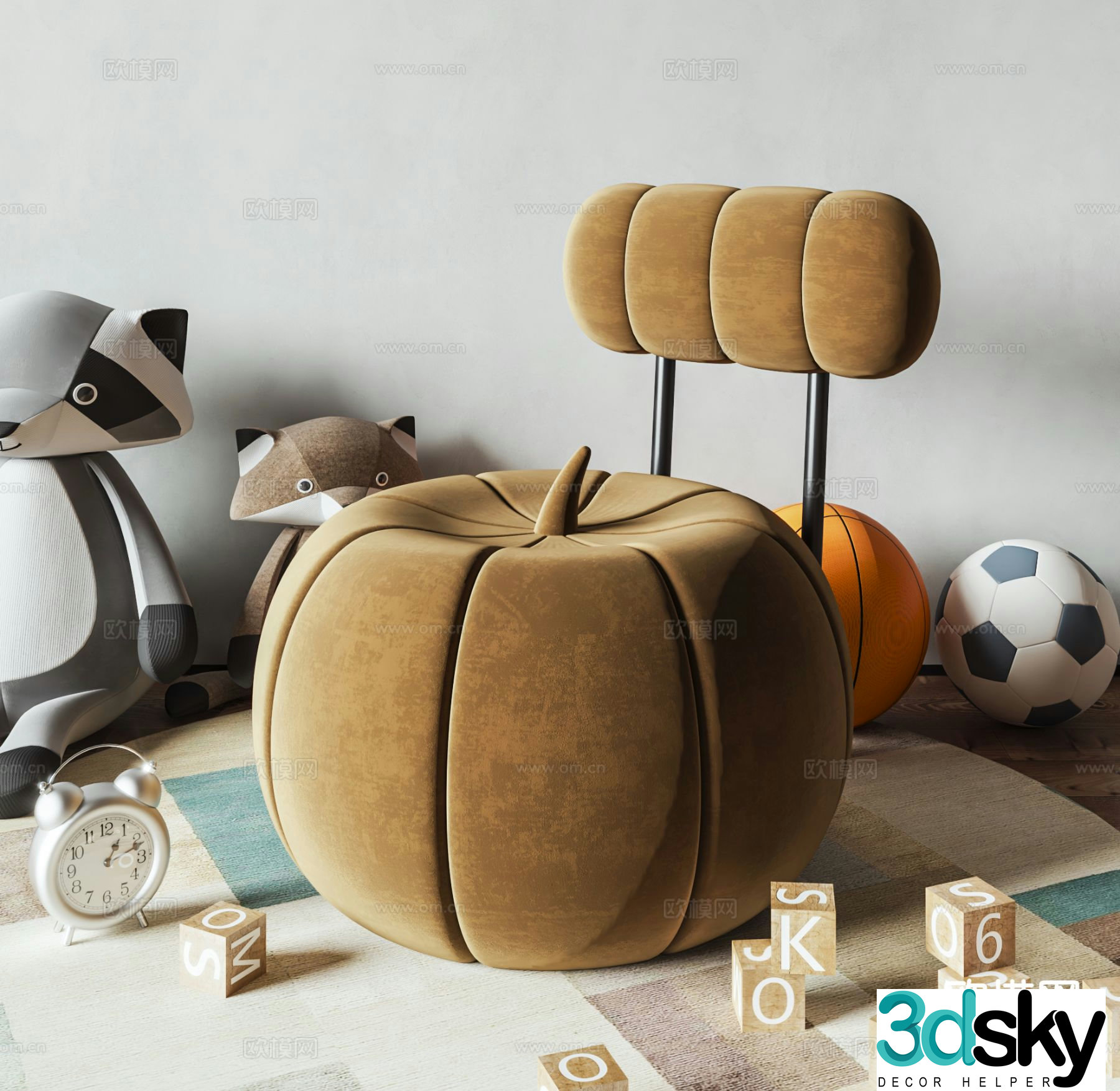 Modern children’s chair 3d model