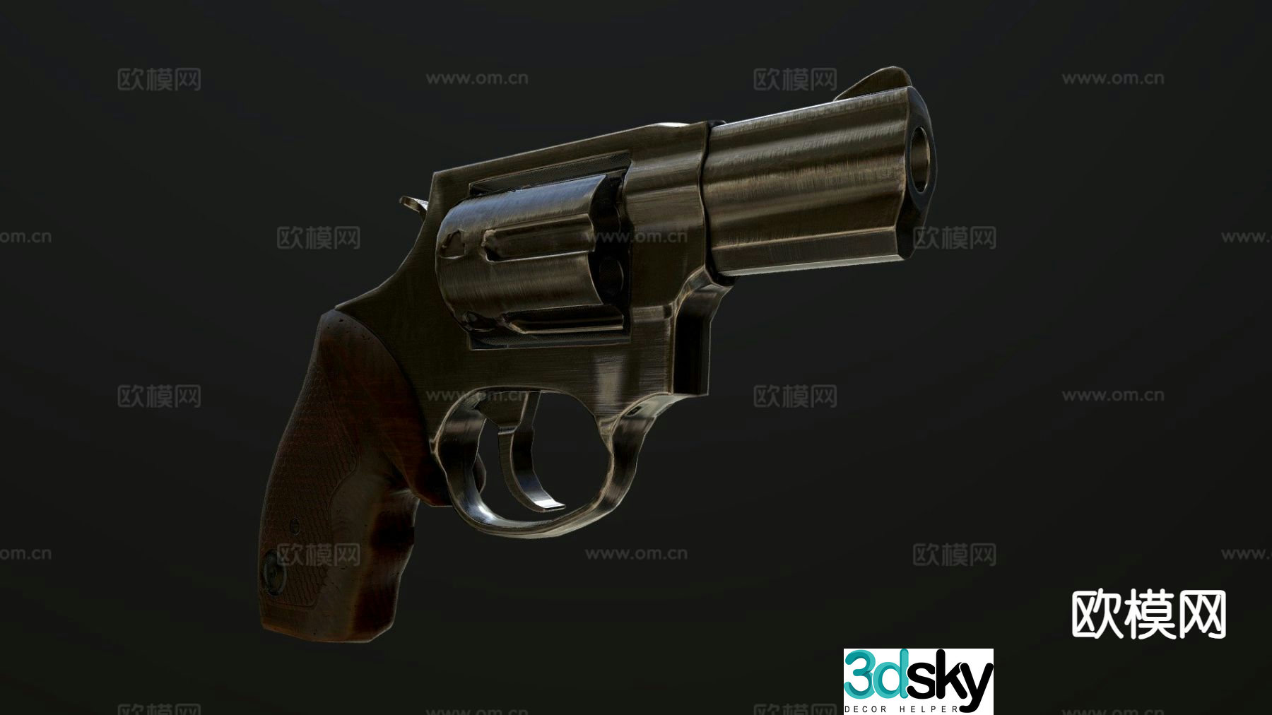 revolver 3d model