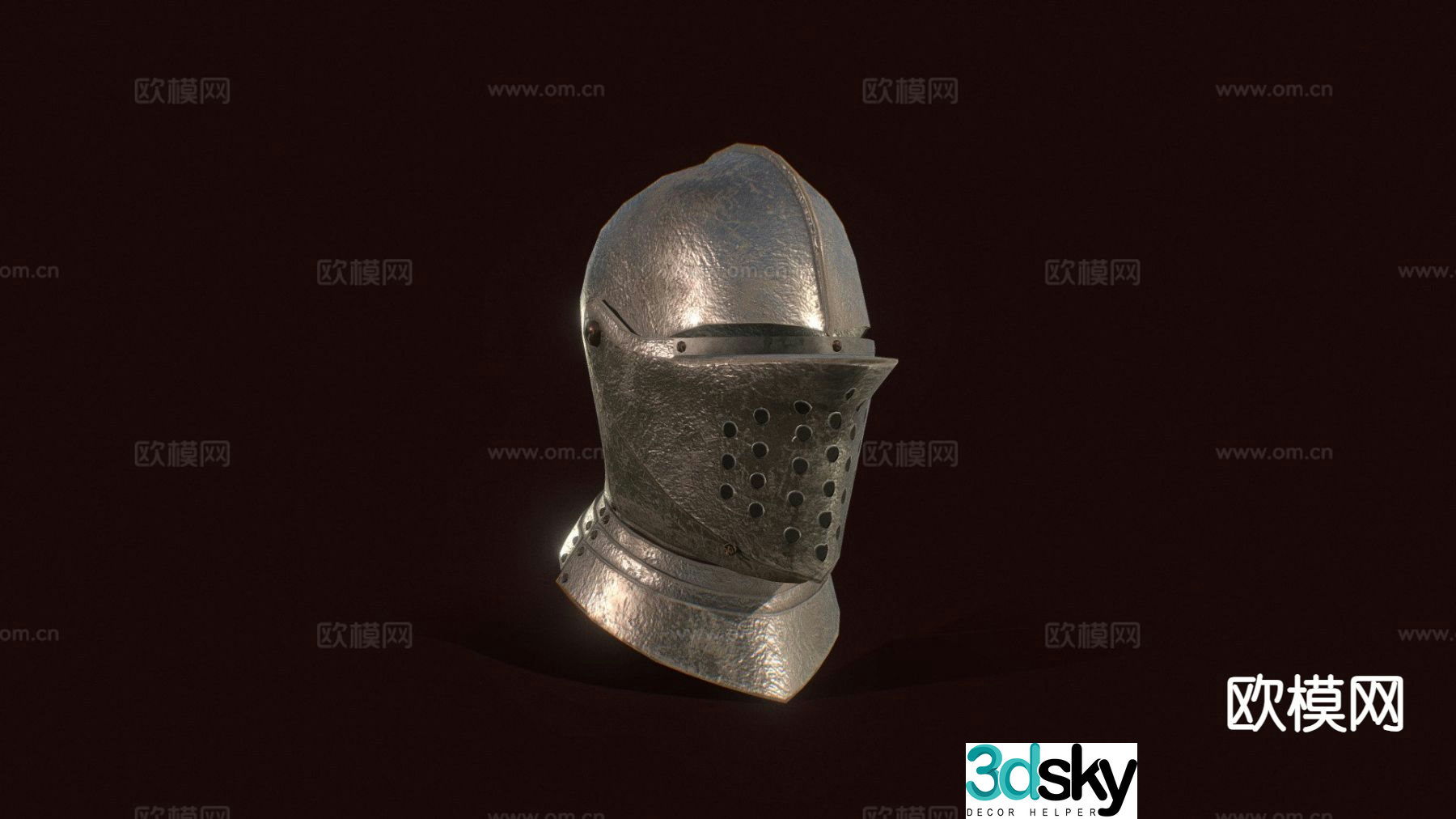 European helmet medieval helmet 3d model