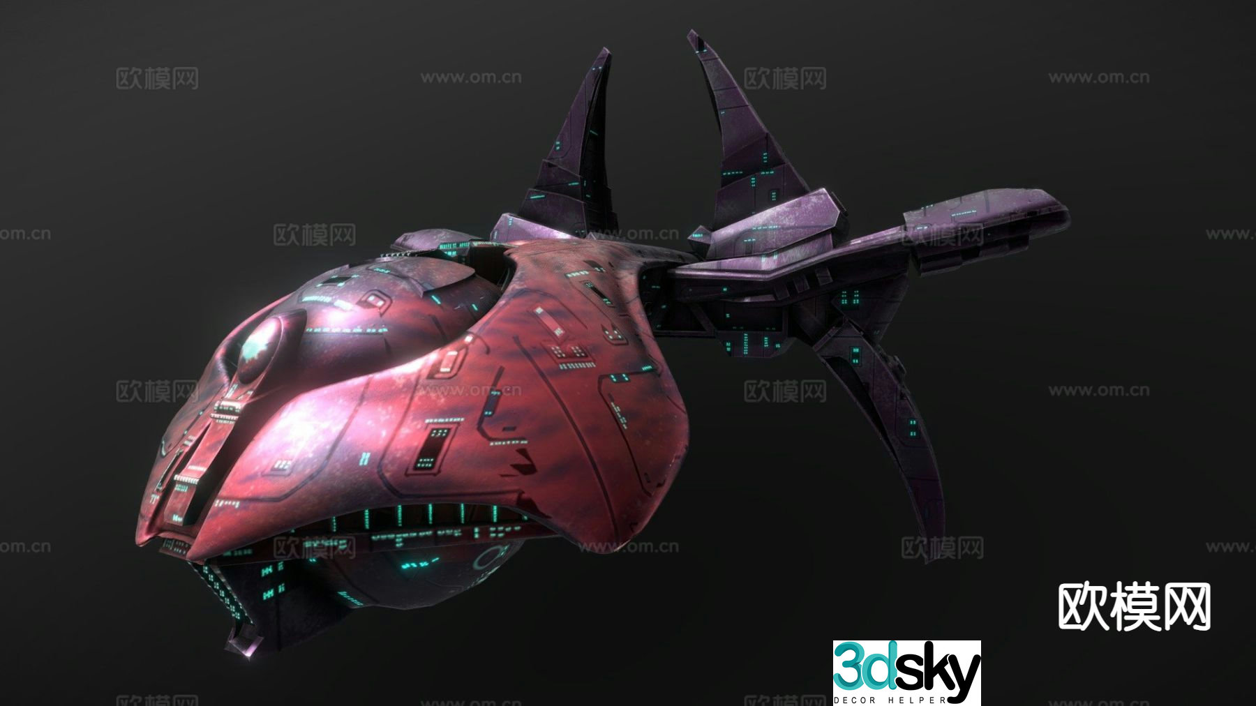 covenant destroyer battleship 3d model