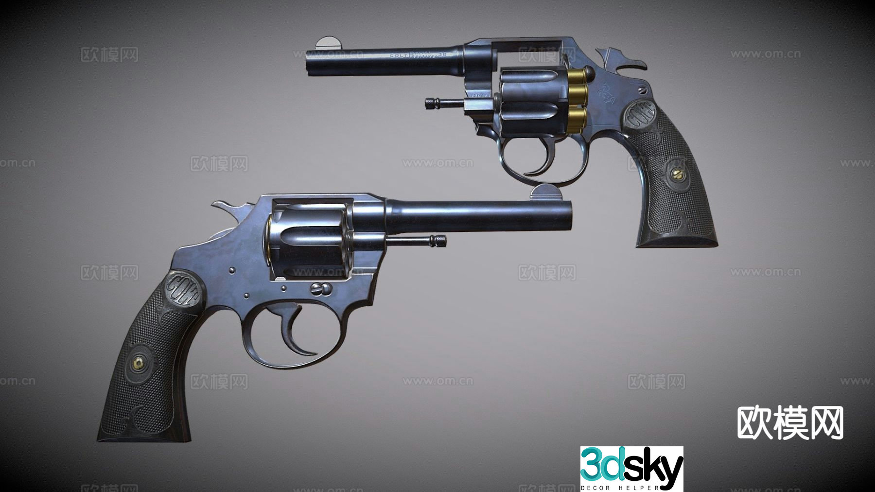 revolver 3d model